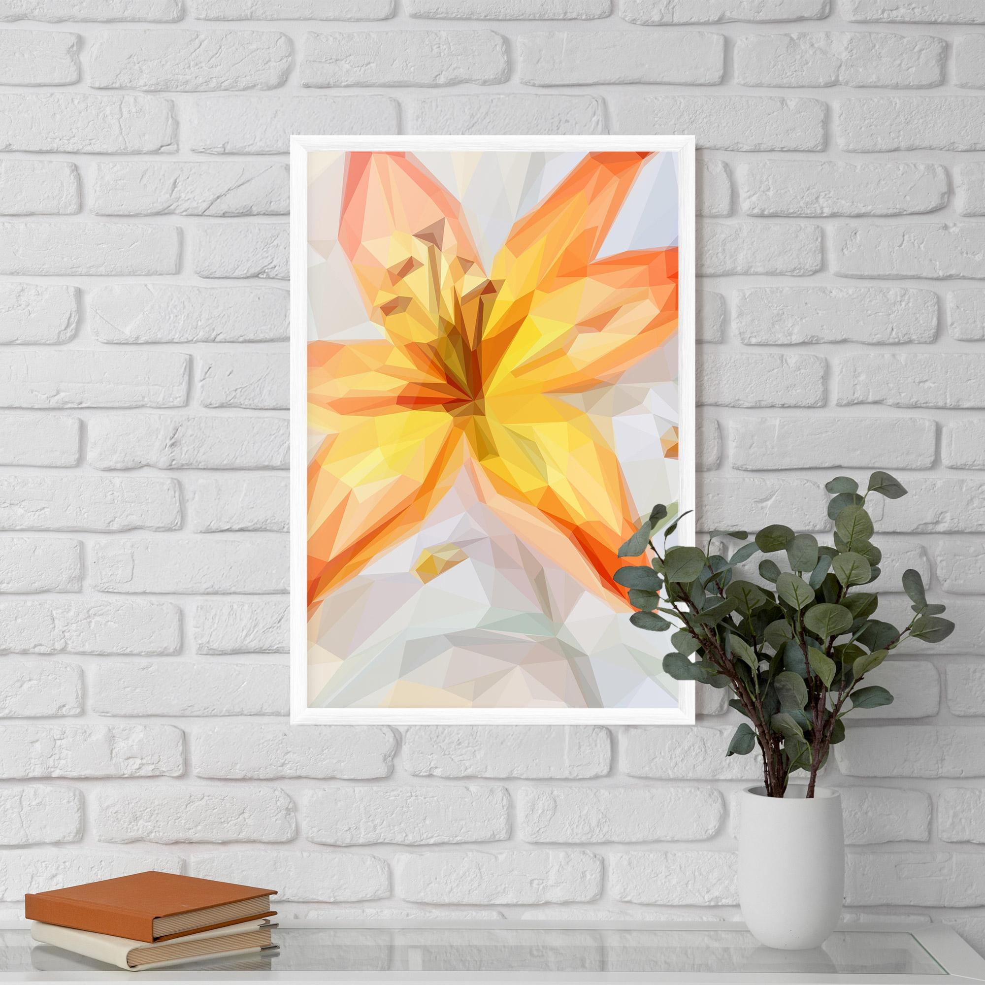 Рамкиран постер Yellow Orange Lily mockup 5