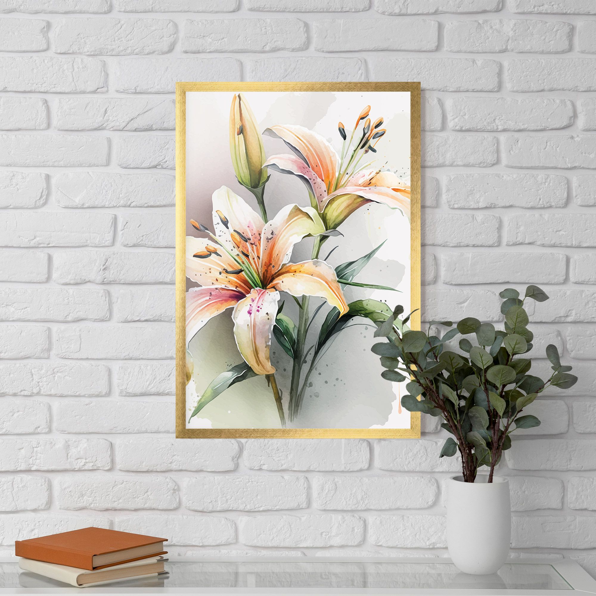 White Orange Lily mockup 5