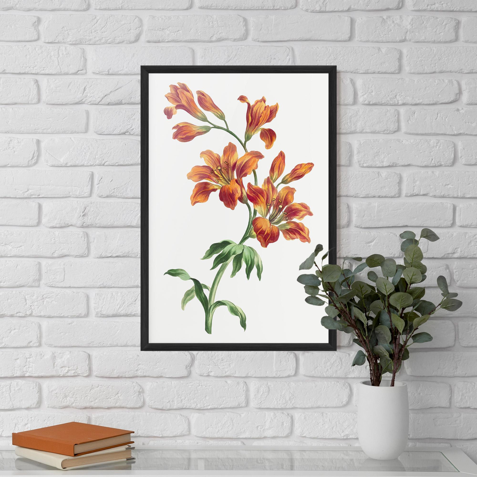 Рамкиран постер Orange Painted Lily mockup 5