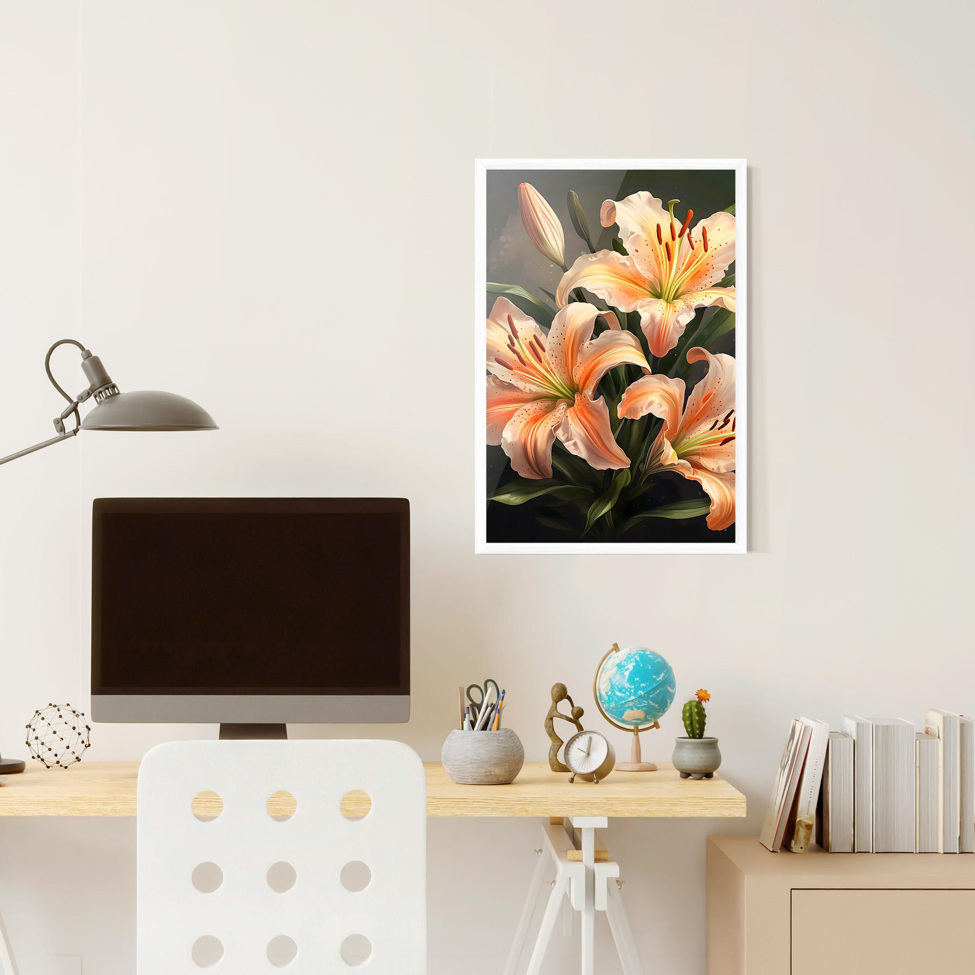 Рамкиран постер Light Orange Lily mockup 6