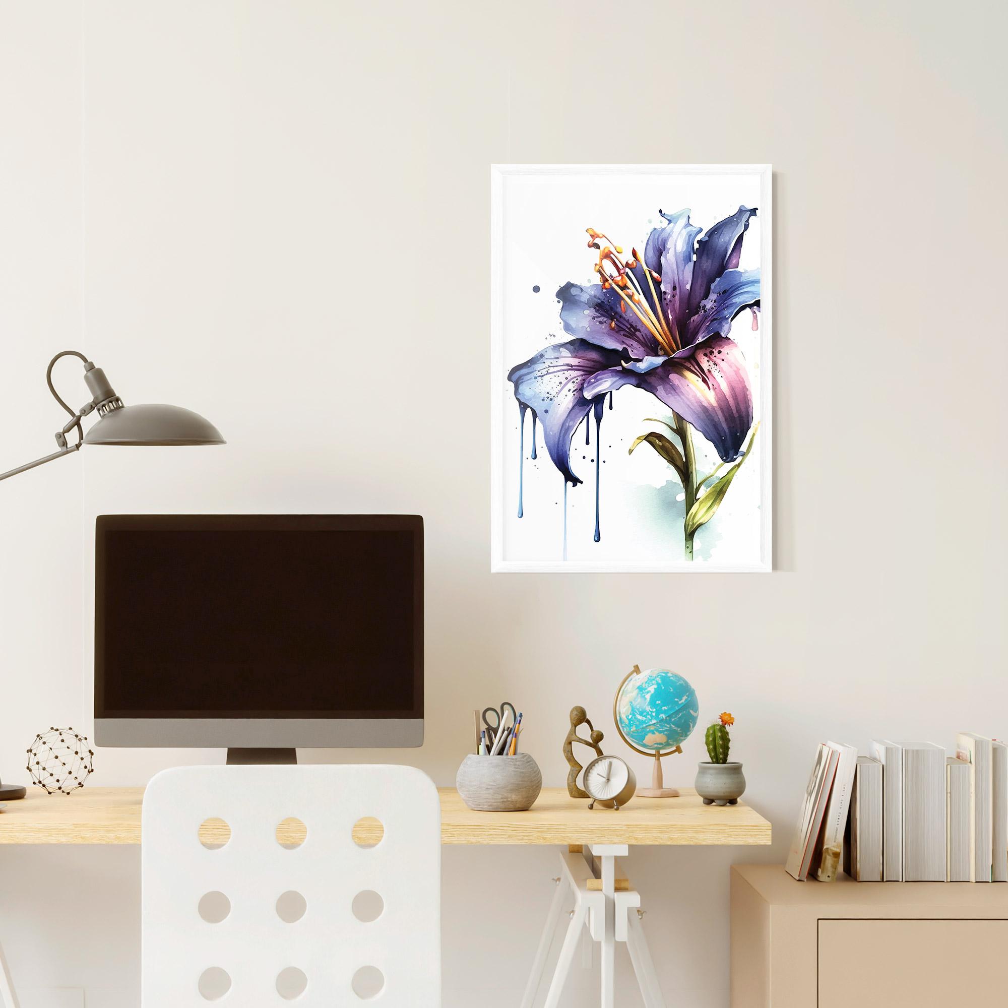 Рамкиран постер Purple Orange Lily mockup 6
