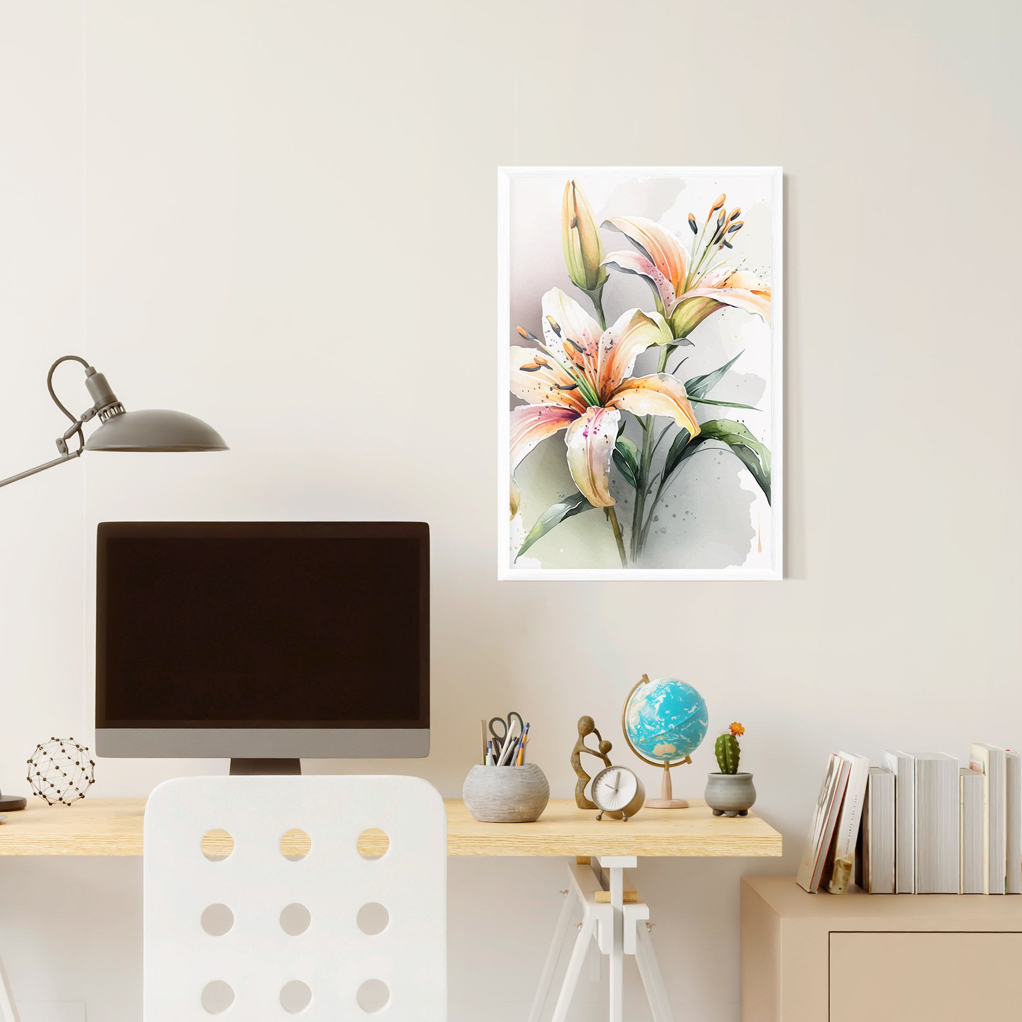 White Orange Lily mockup 6