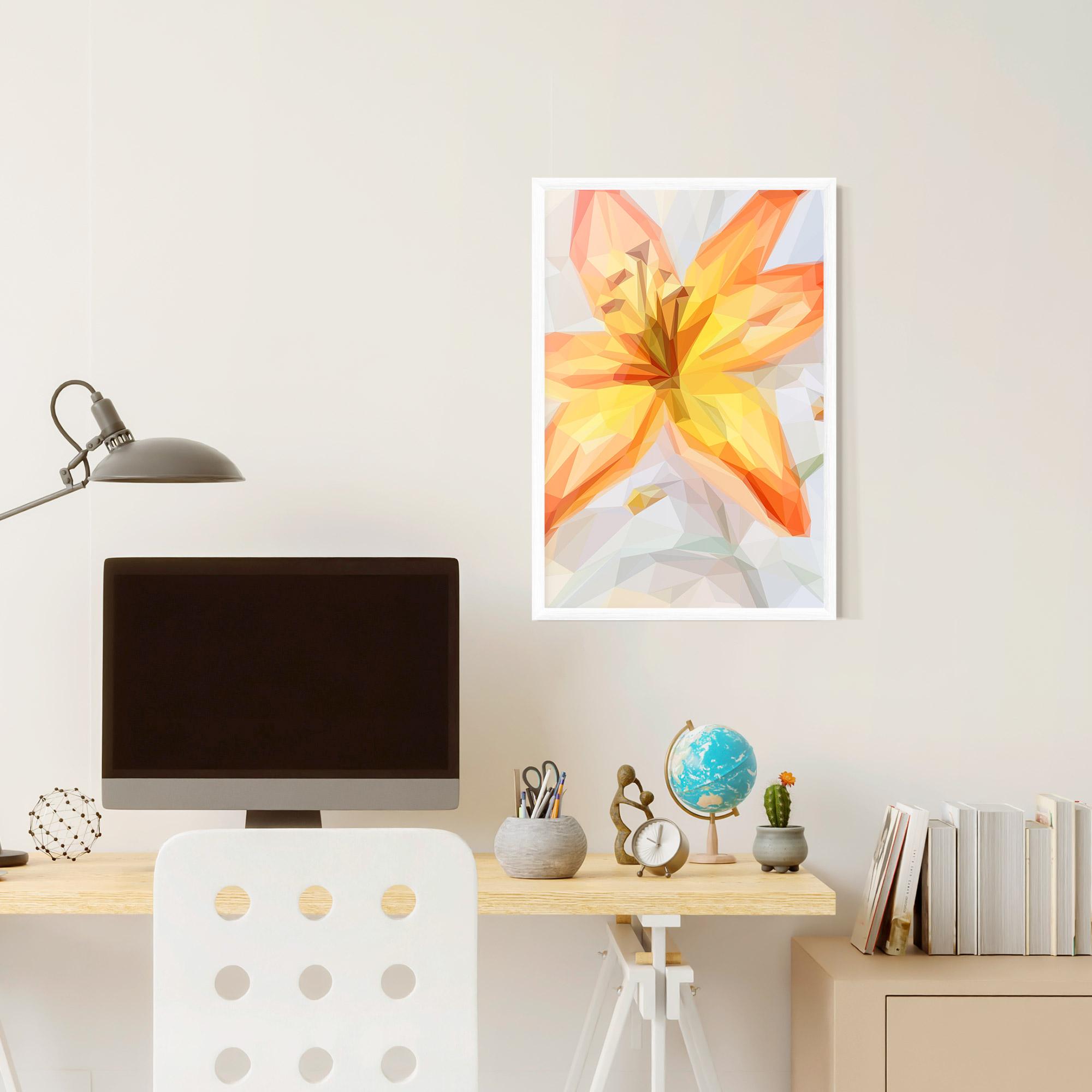 Рамкиран постер Yellow Orange Lily mockup 6
