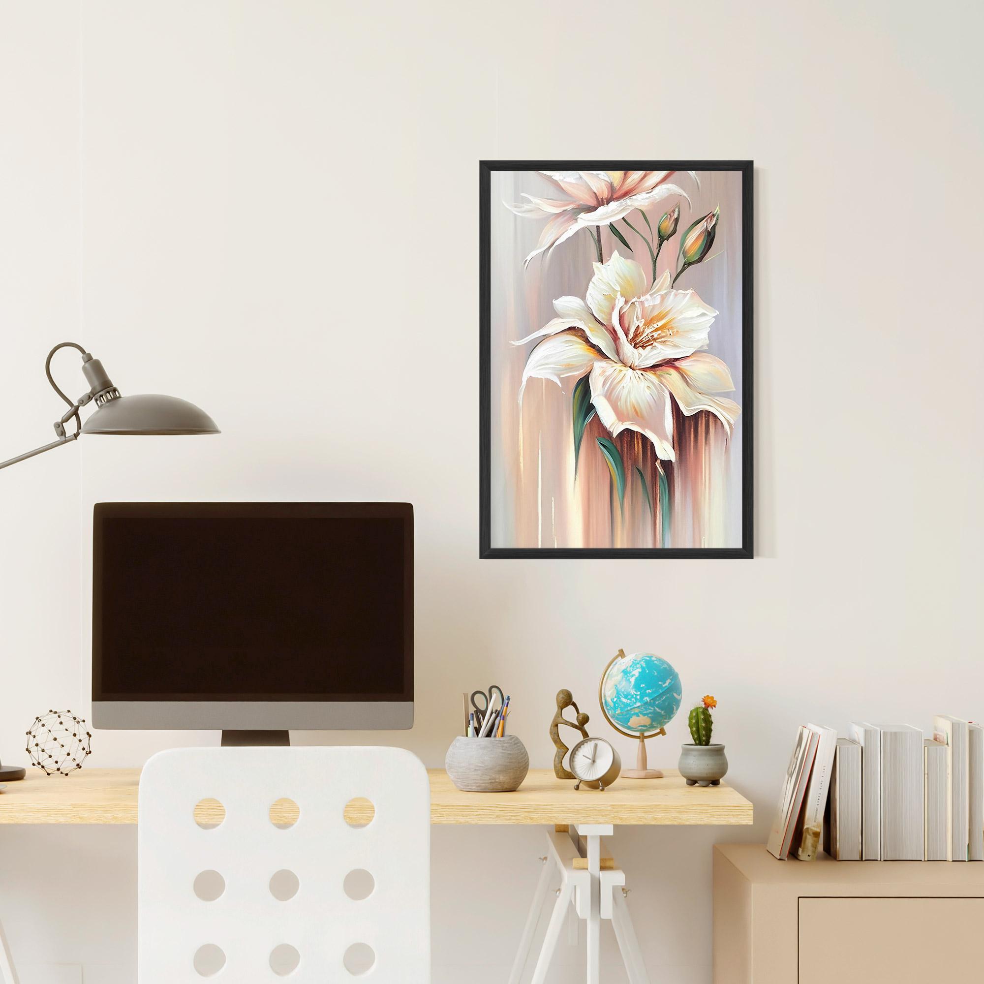 Рамкиран постер Abstract Lily Painting mockup 6