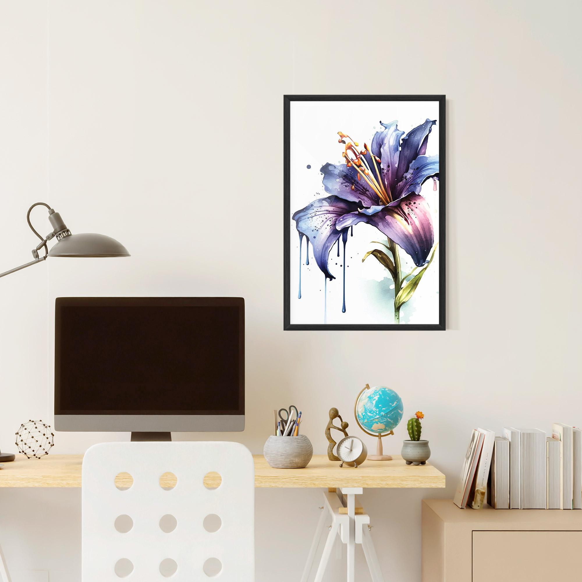 Рамкиран постер Purple Orange Lily mockup 6