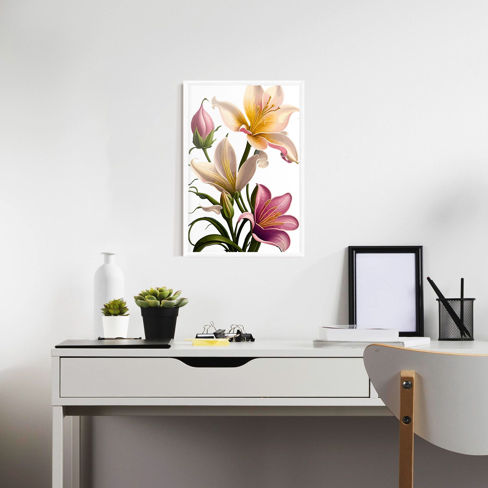 Purple White Lily mockup 7