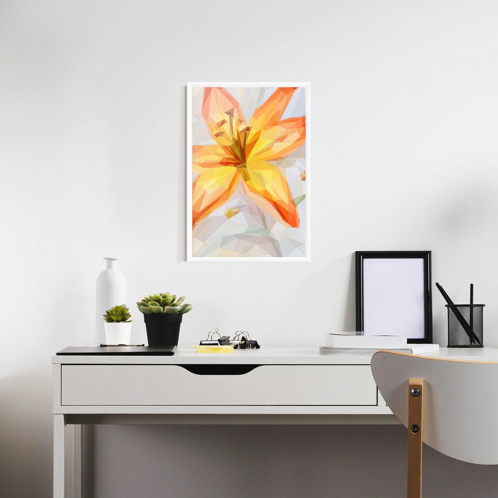 Рамкиран постер Yellow Orange Lily mockup 7