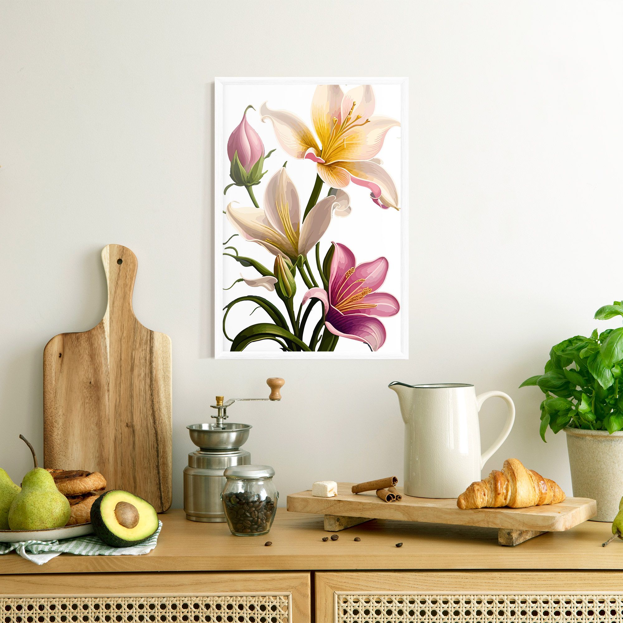 Purple White Lily mockup 8