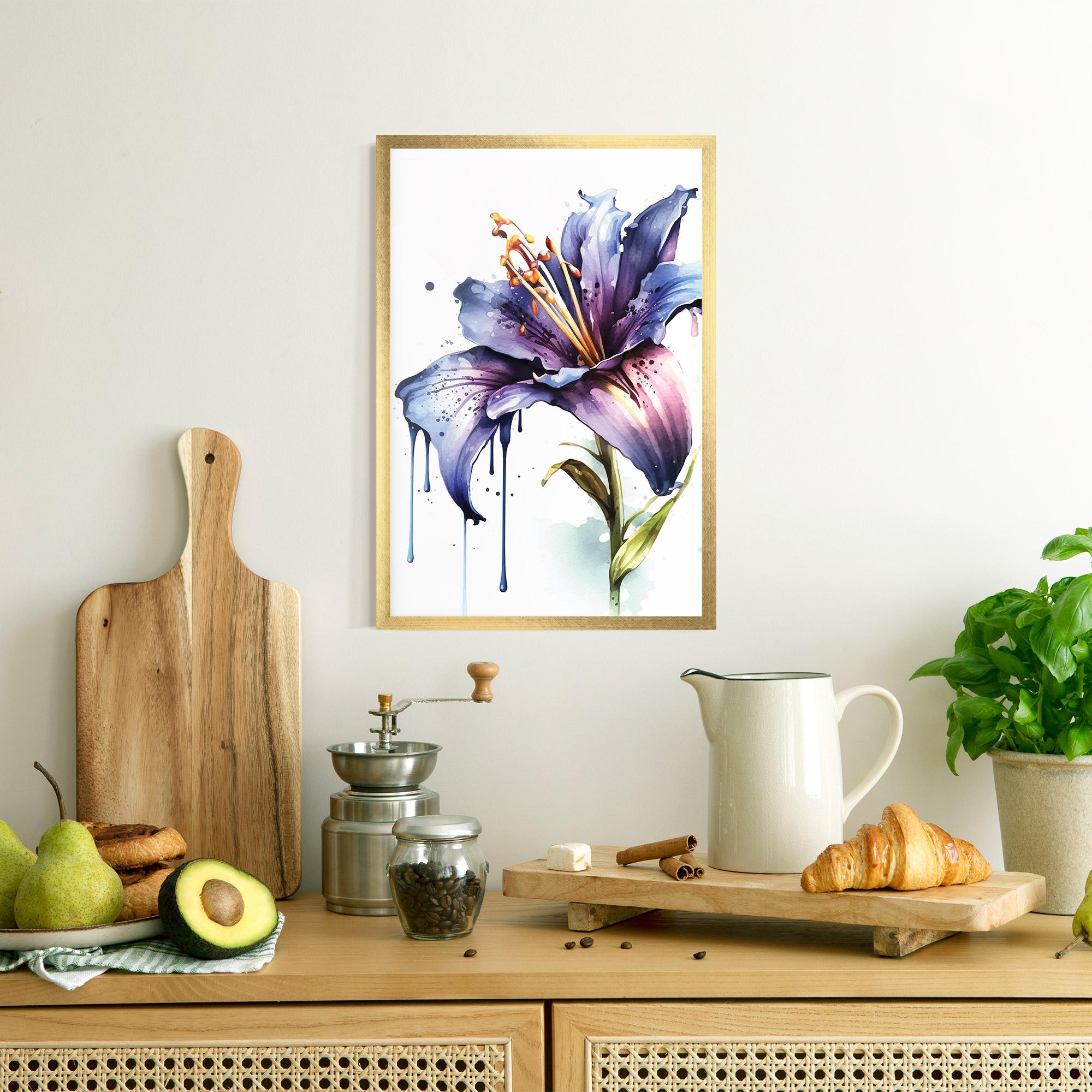 Рамкиран постер Purple Orange Lily mockup 8