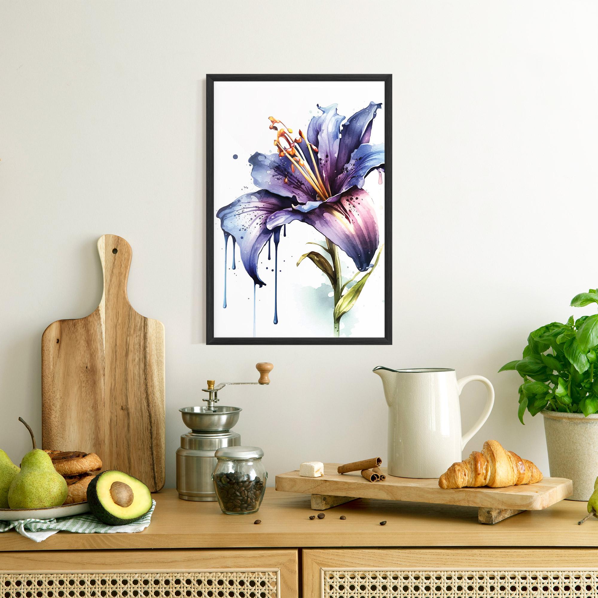 Рамкиран постер Purple Orange Lily mockup 8
