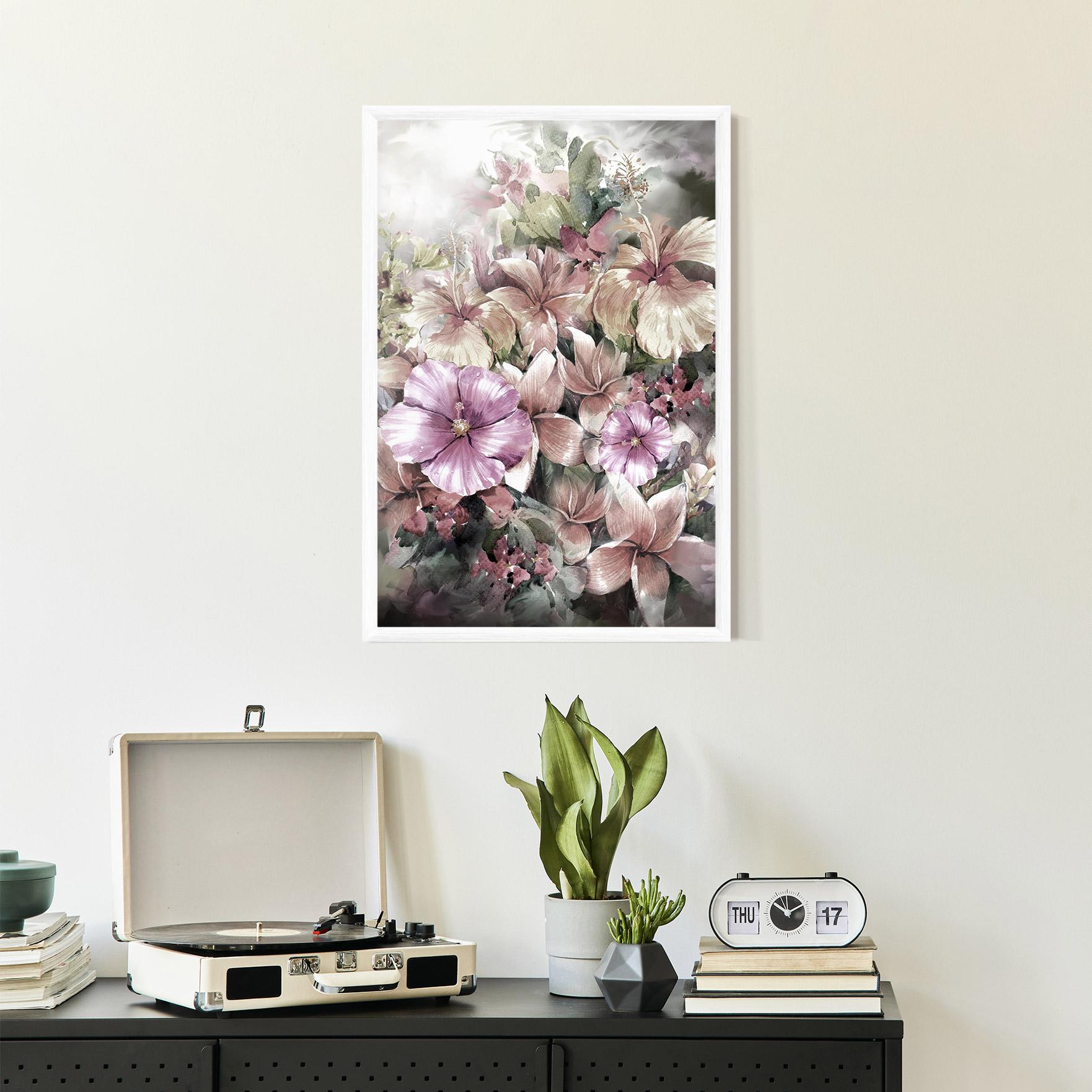 Рамкиран постер Contrastul De Flori mockup 2