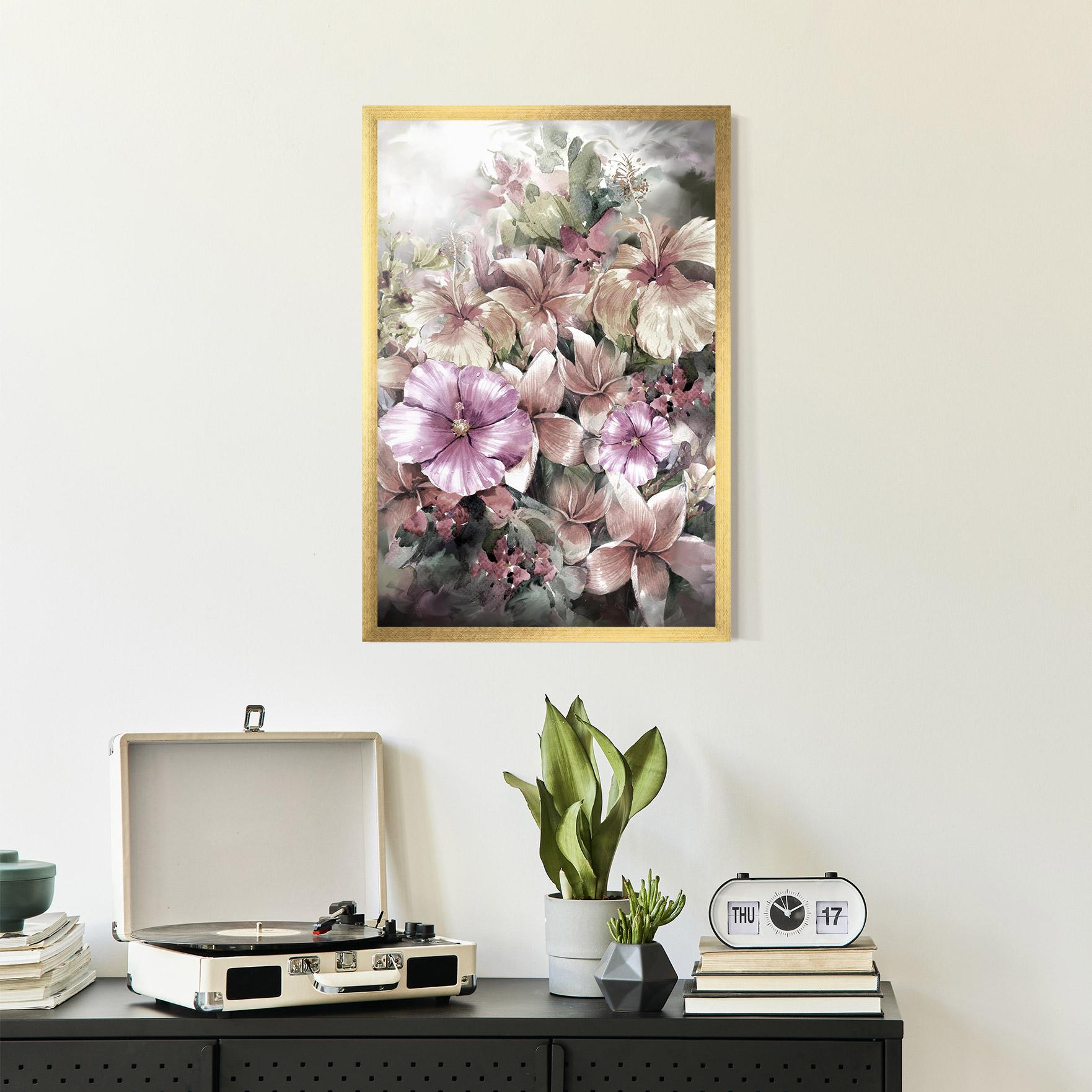 Рамкиран постер Contrastul De Flori mockup 2