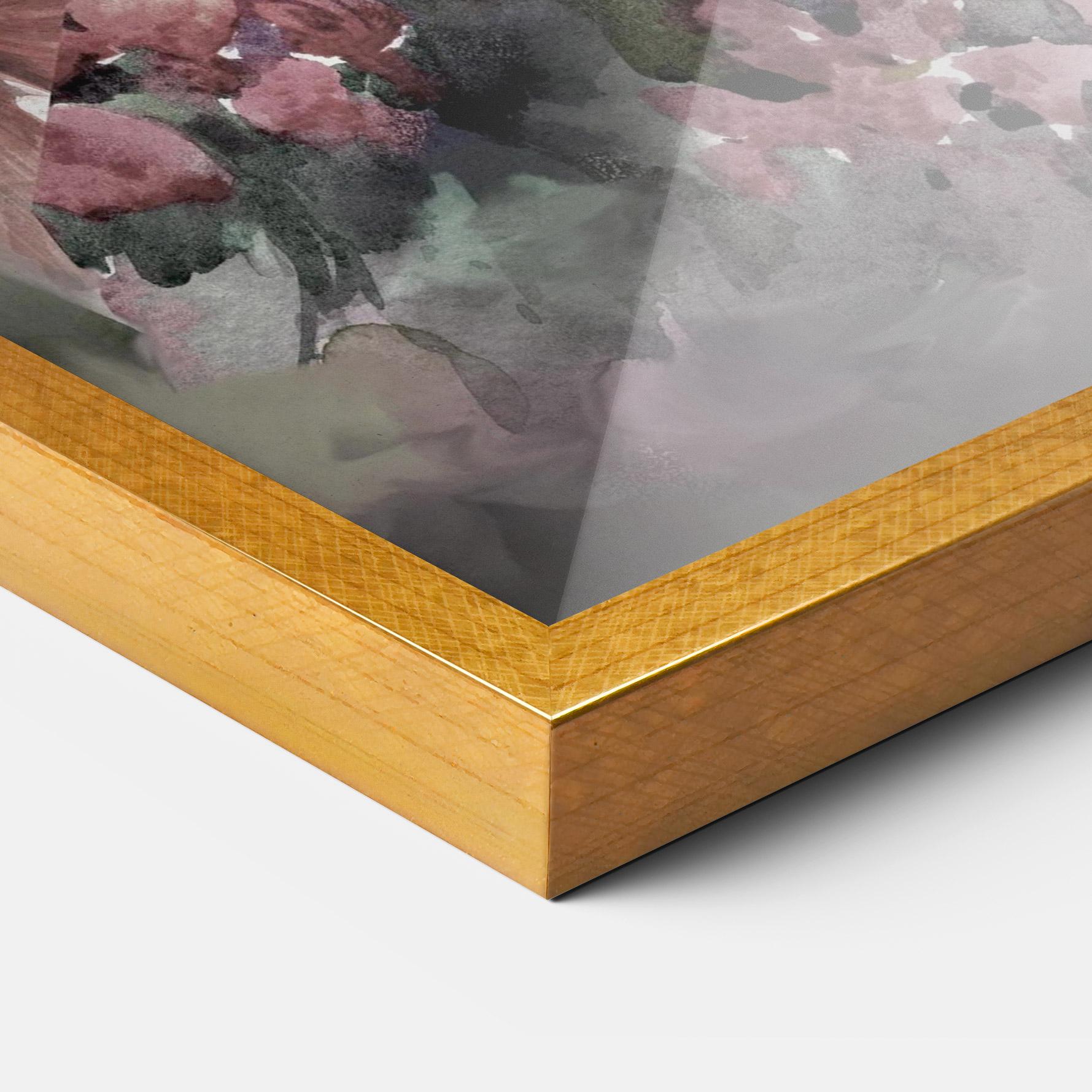 Рамкиран постер Contrastul De Flori mockup 3