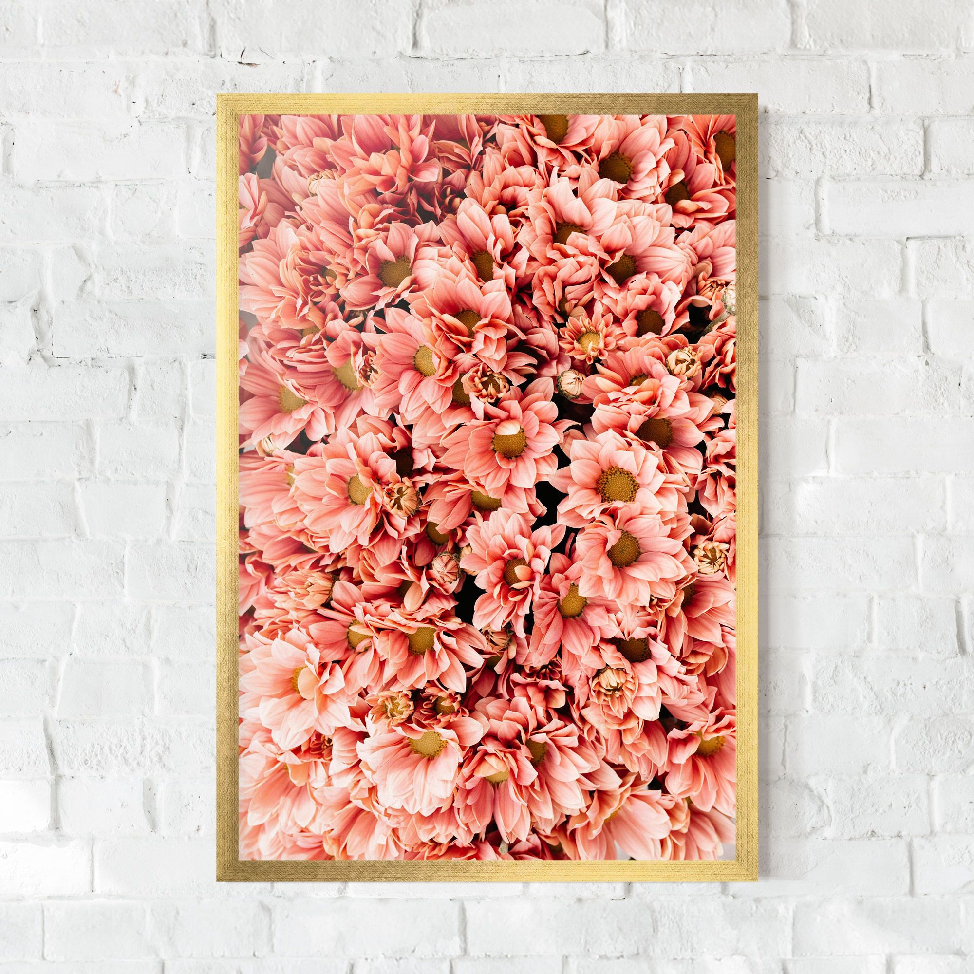 Pink Flowers Bouquet mockup 0