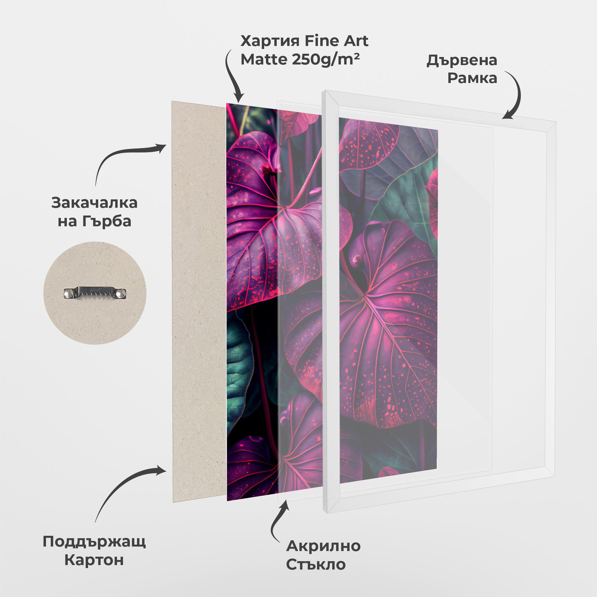 Рамкиран постер Big Purple Exotic mockup 1