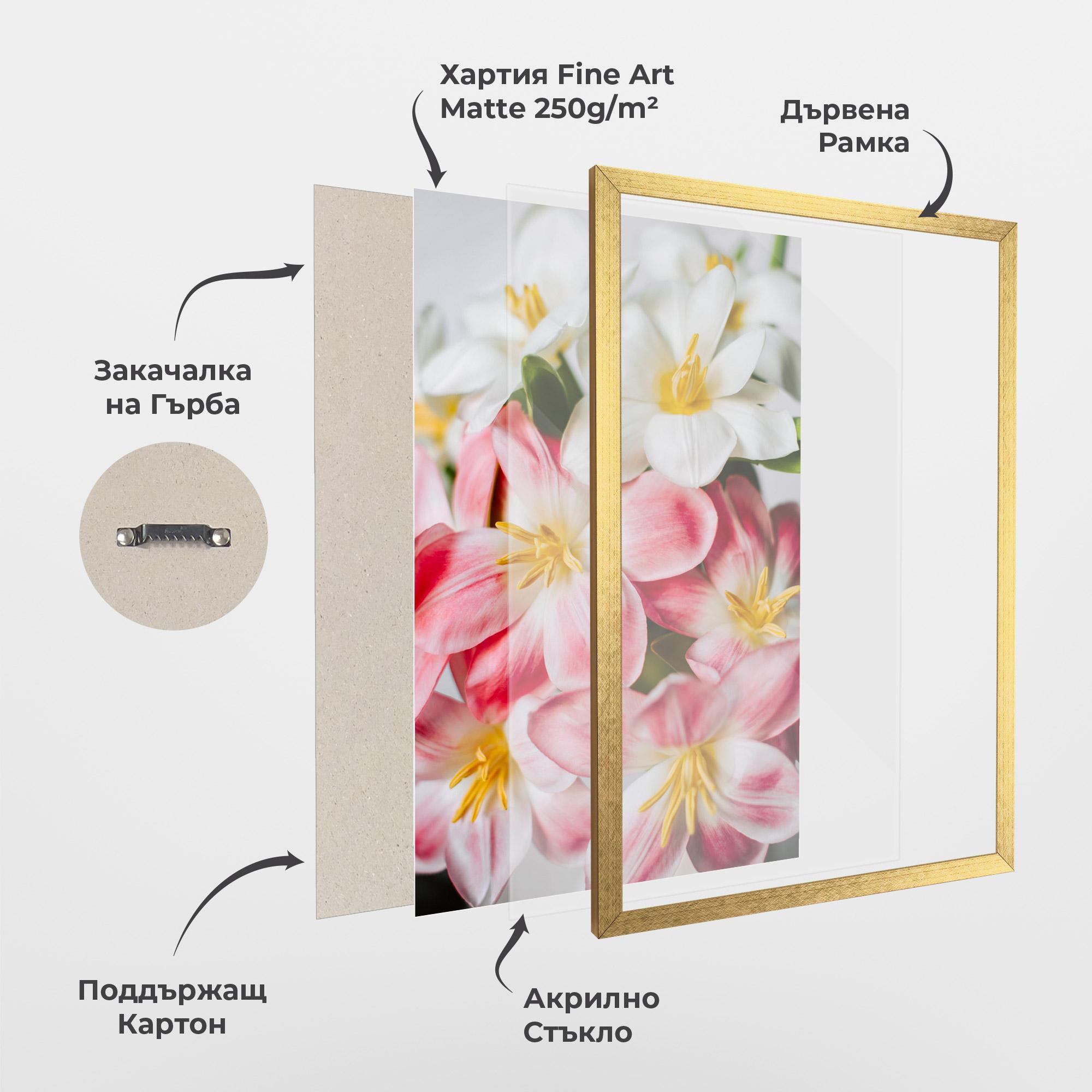 Рамкиран постер Beautiful Exotic Flower mockup 1