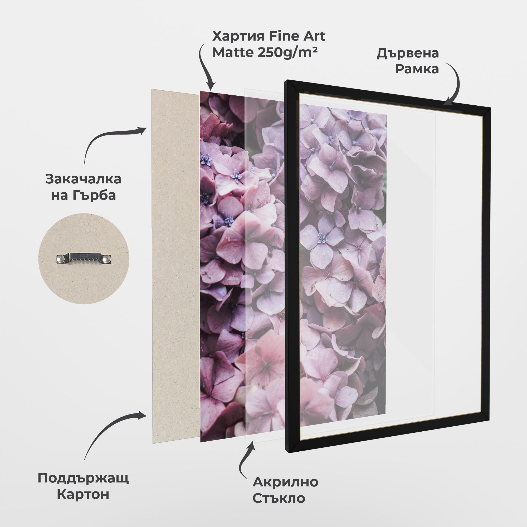 Рамкиран постер Lilac Tree mockup 1