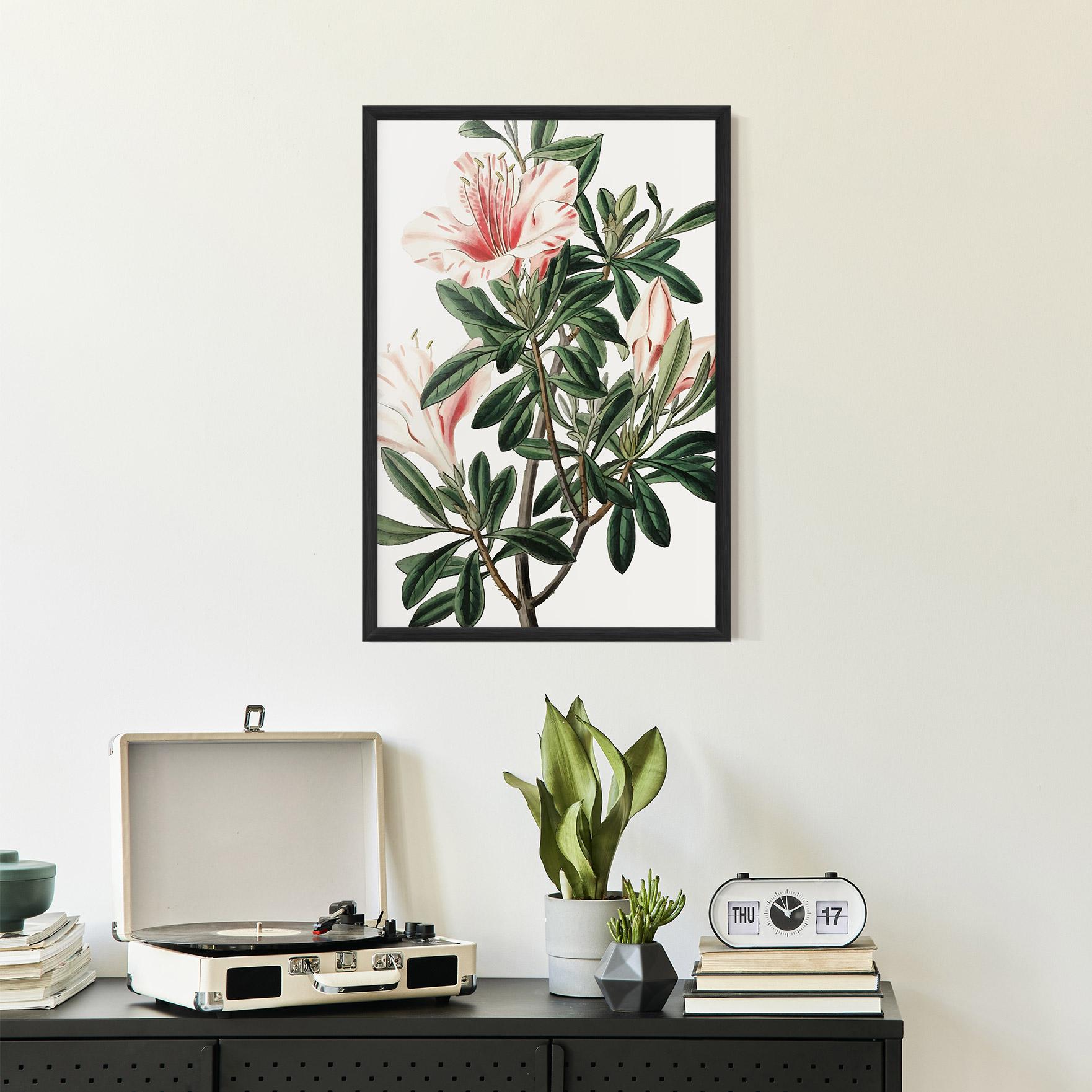 Рамкиран постер Exotic White Red mockup 2