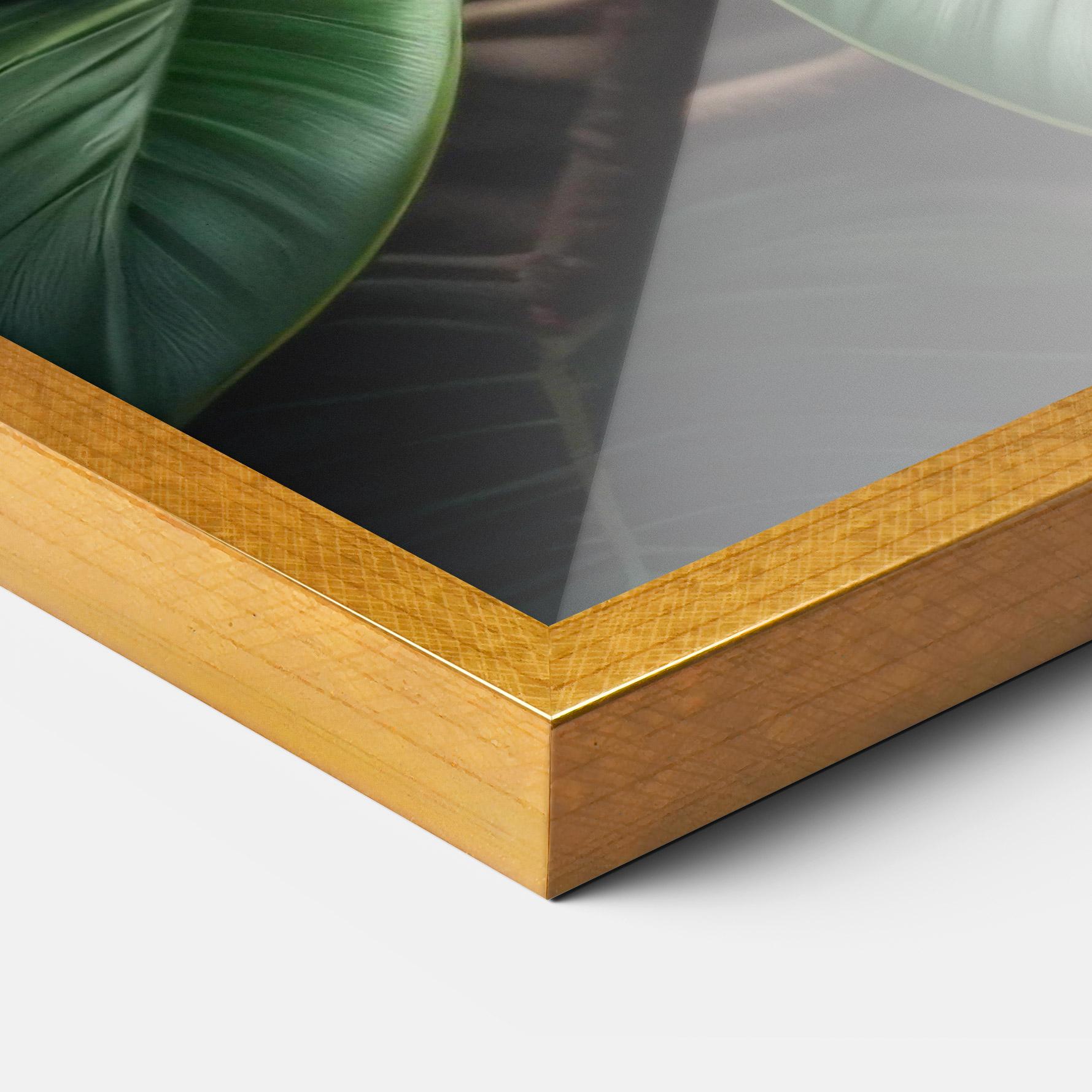 Рамкиран постер Exotic White Yellow mockup 3