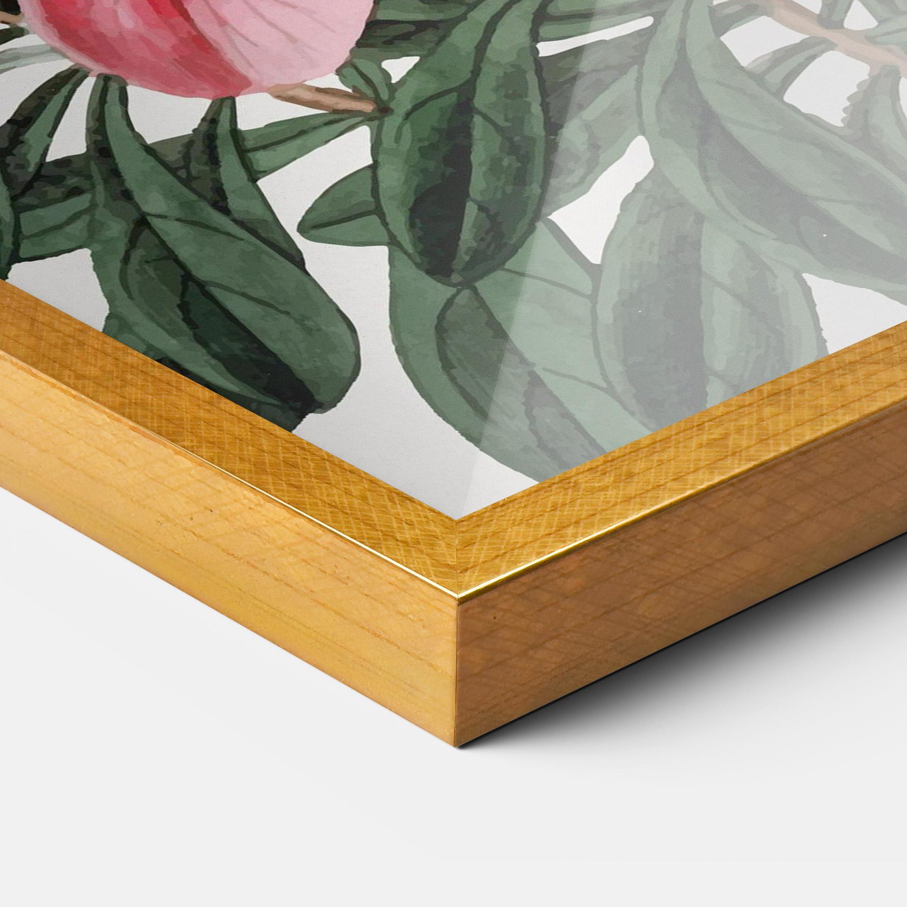 Рамкиран постер Pink Exotic Red mockup 3