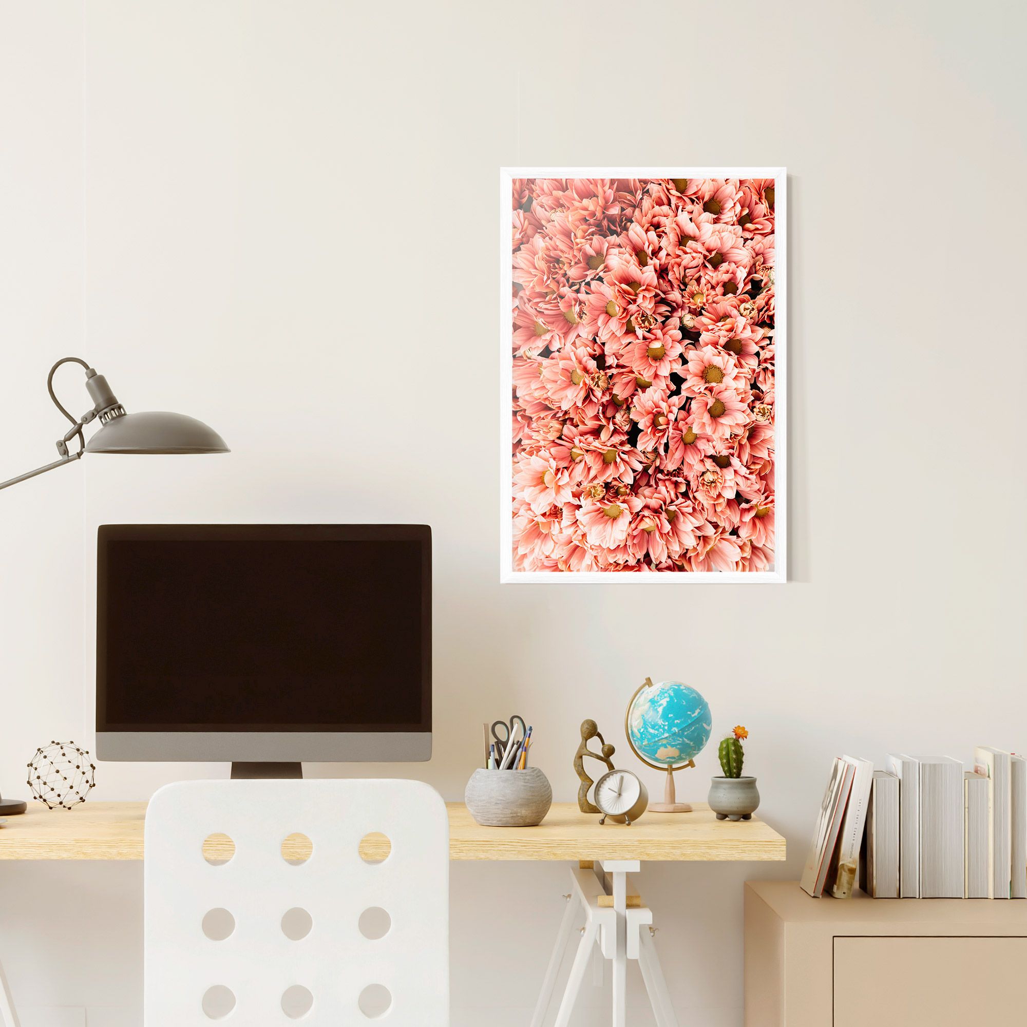 Pink Flowers Bouquet mockup 6