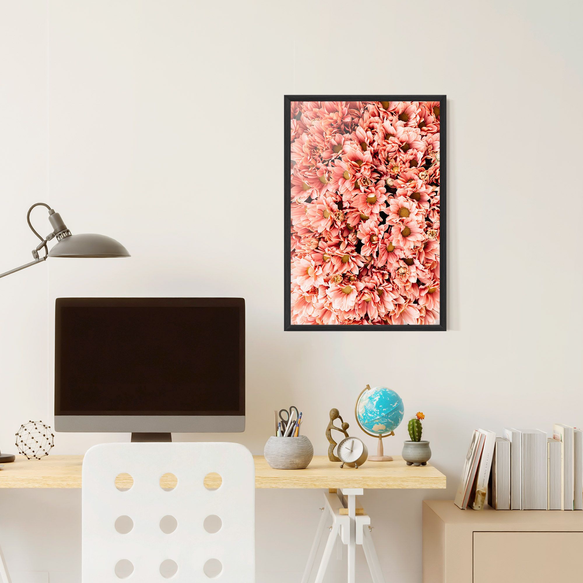 Pink Flowers Bouquet mockup 6