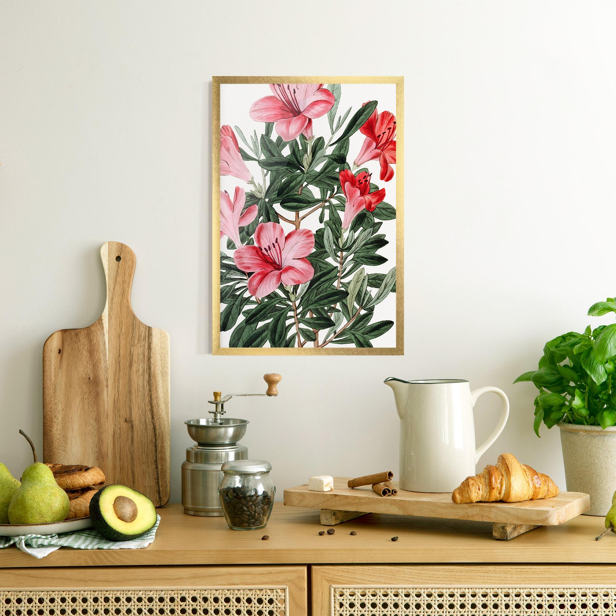 Рамкиран постер Pink Exotic Red mockup 8