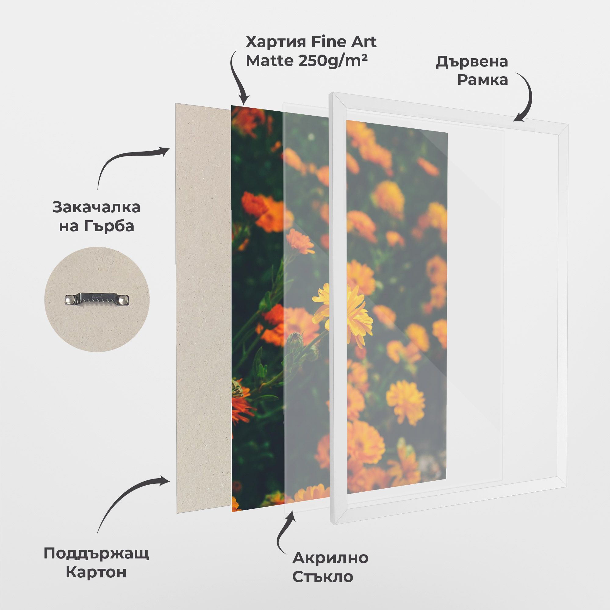 Garden Orange Flowers mockup 1