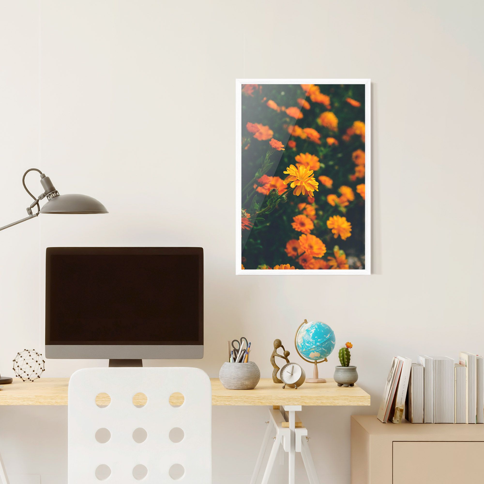 Garden Orange Flowers mockup 6