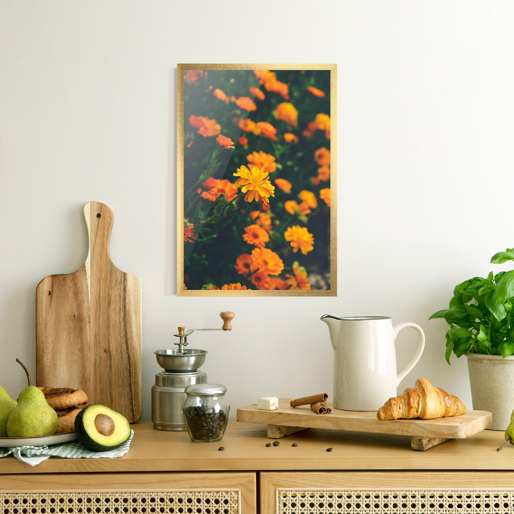 Garden Orange Flowers mockup 8