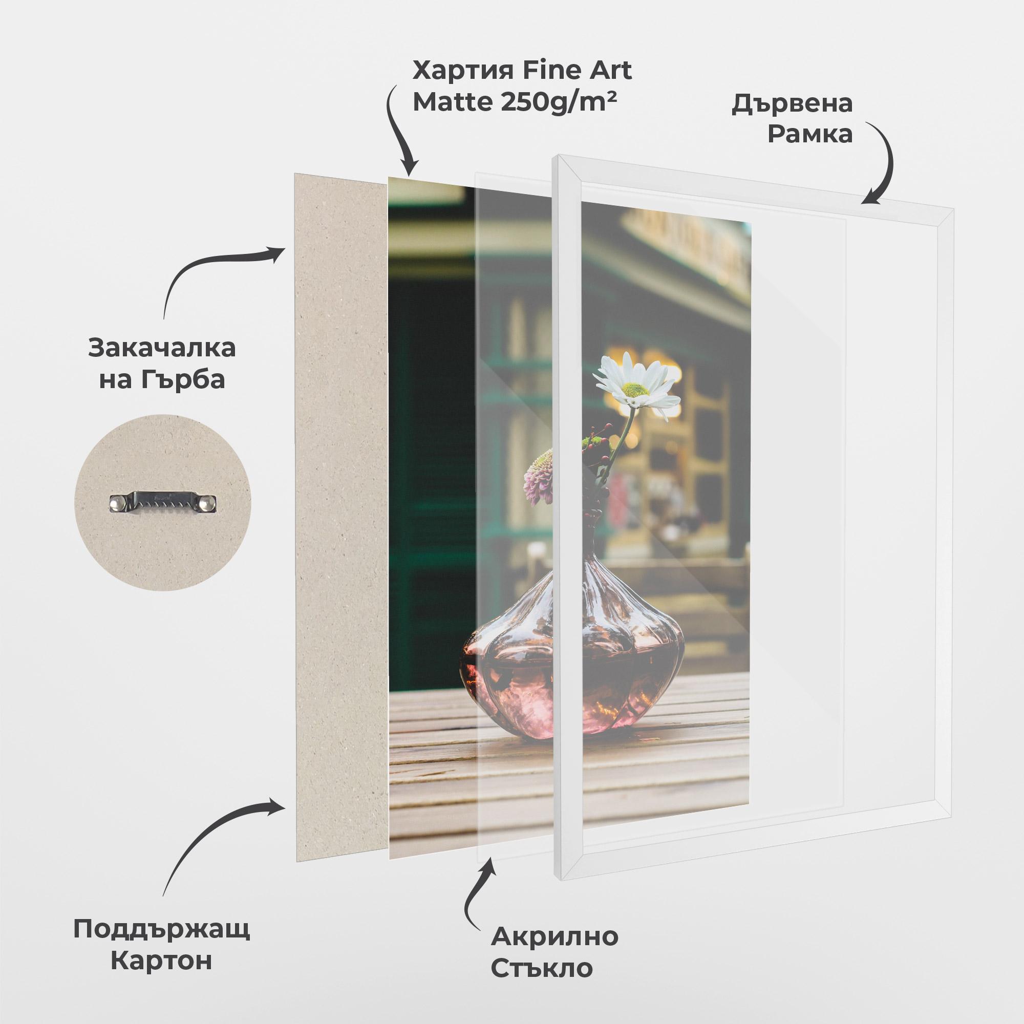 Рамкиран постер Pink Vase Flower mockup 1