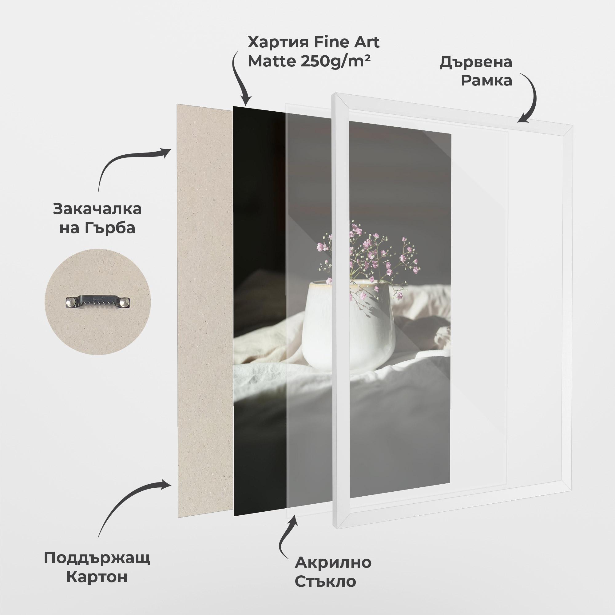 Рамкиран постер Tiny Purple Pant Vase mockup 1