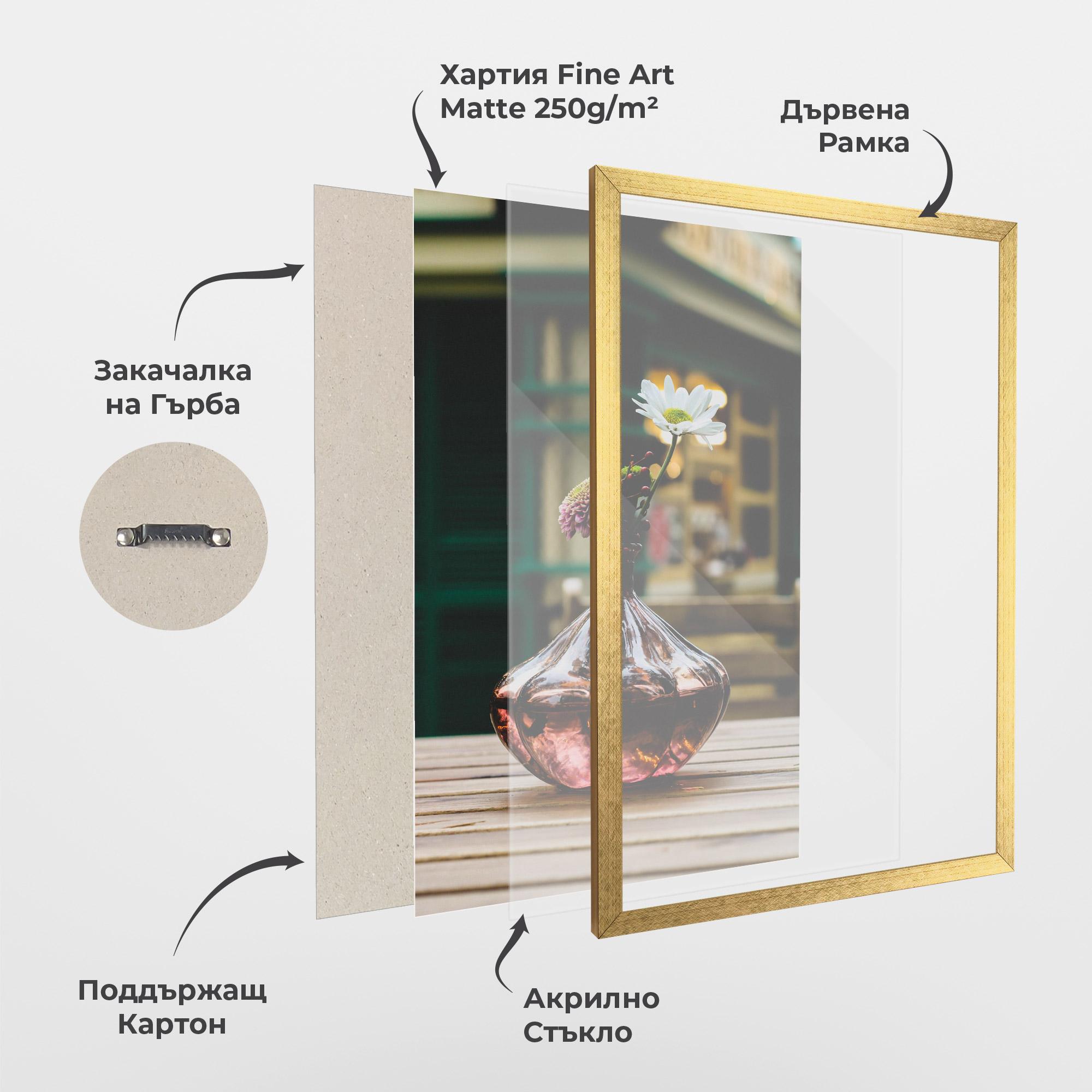 Рамкиран постер Pink Vase Flower mockup 1