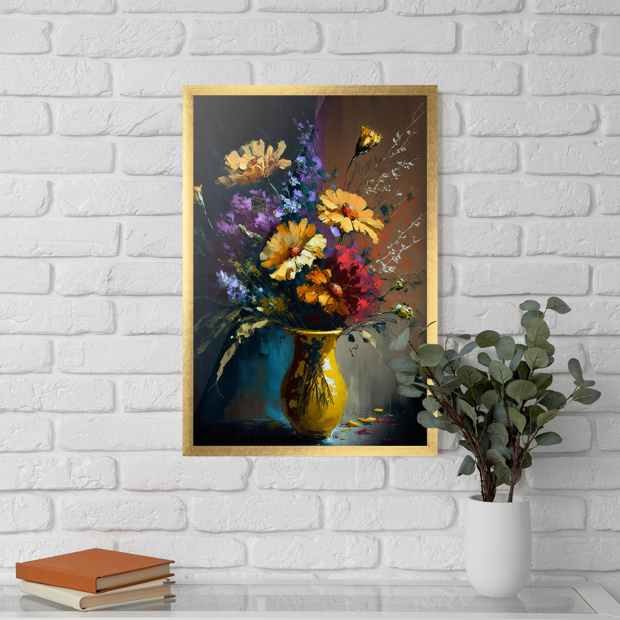 Yellow Art Vase mockup 5