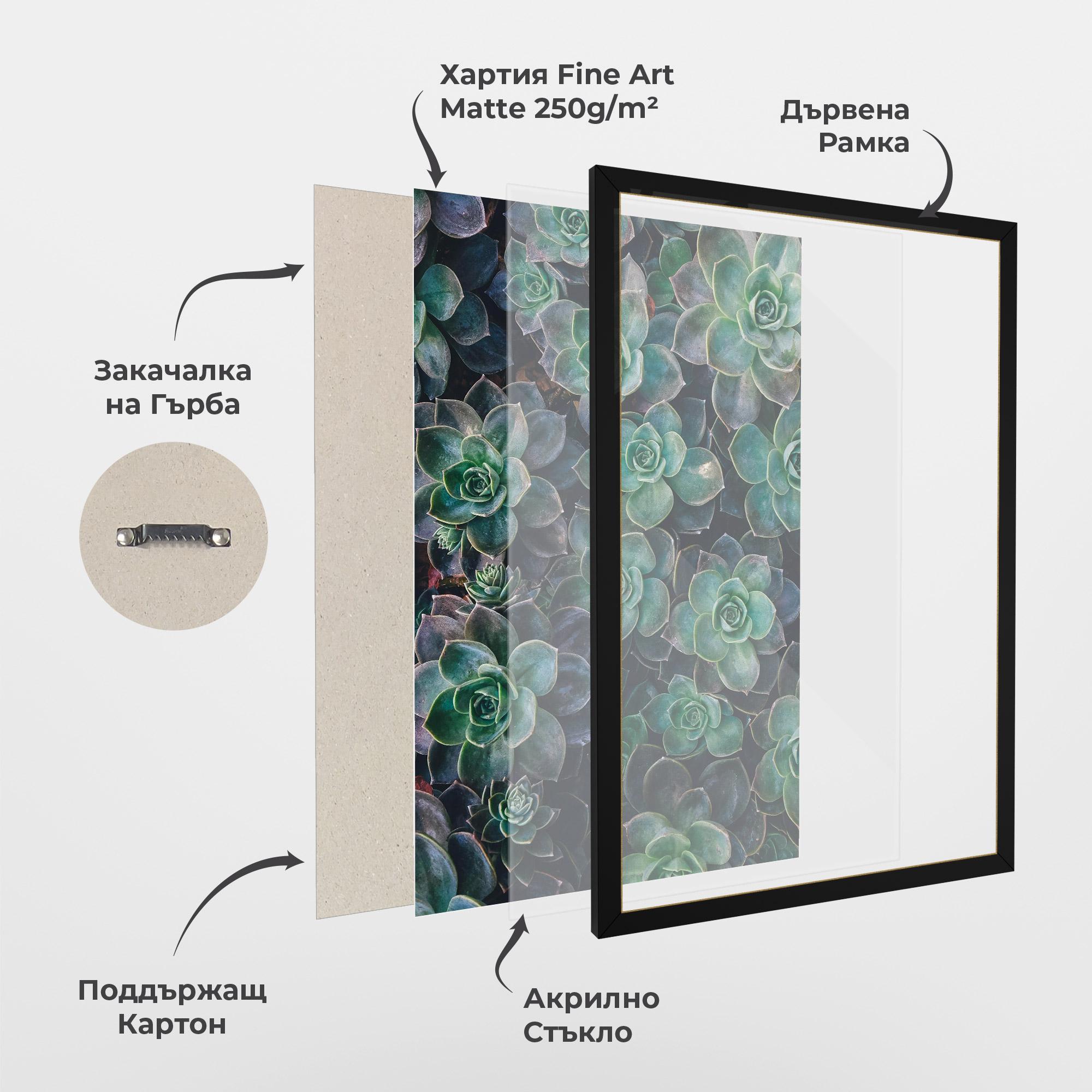 Рамкиран постер Green Lilac Tree mockup 1