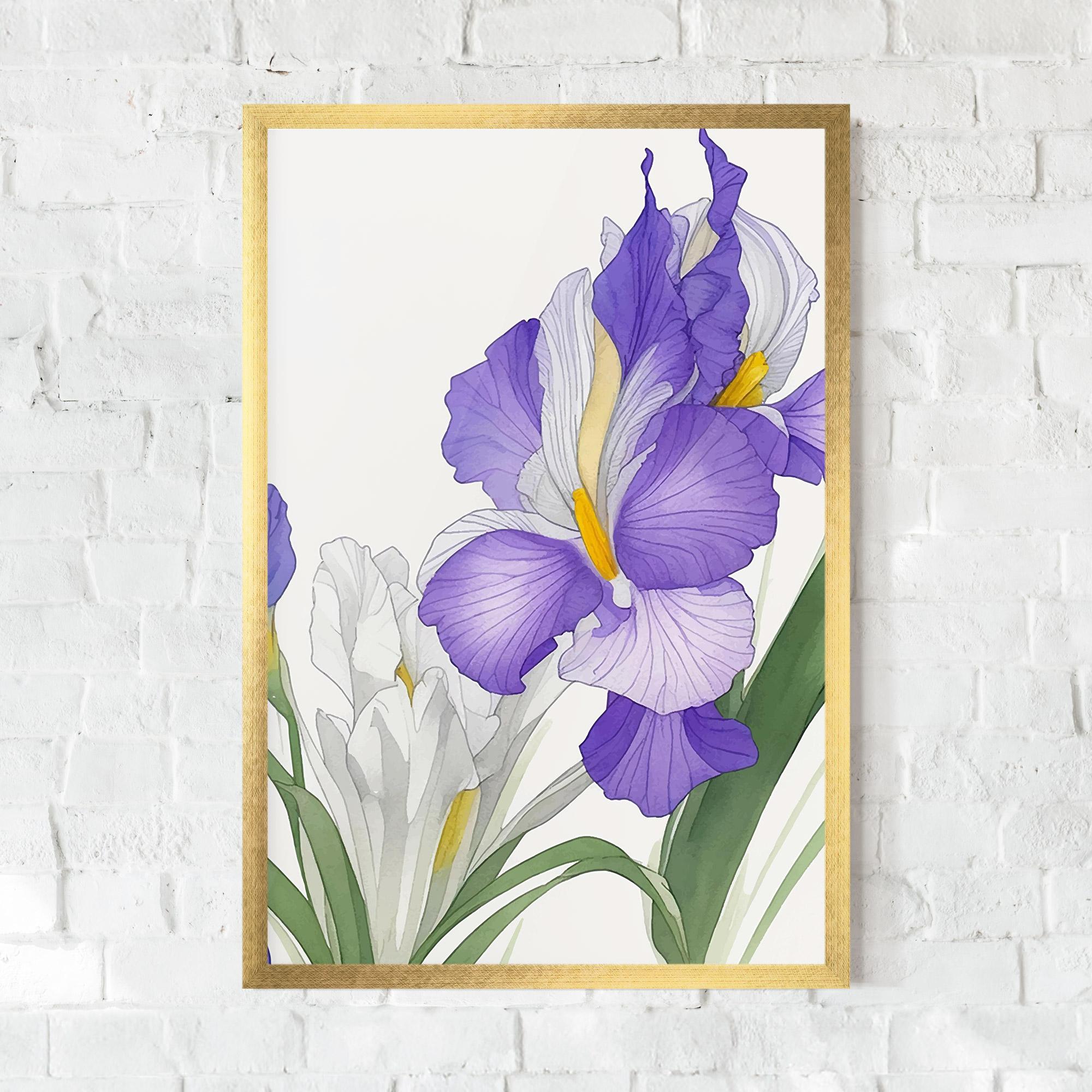 Рамкиран постер Irirs Hand Drawn mockup 0