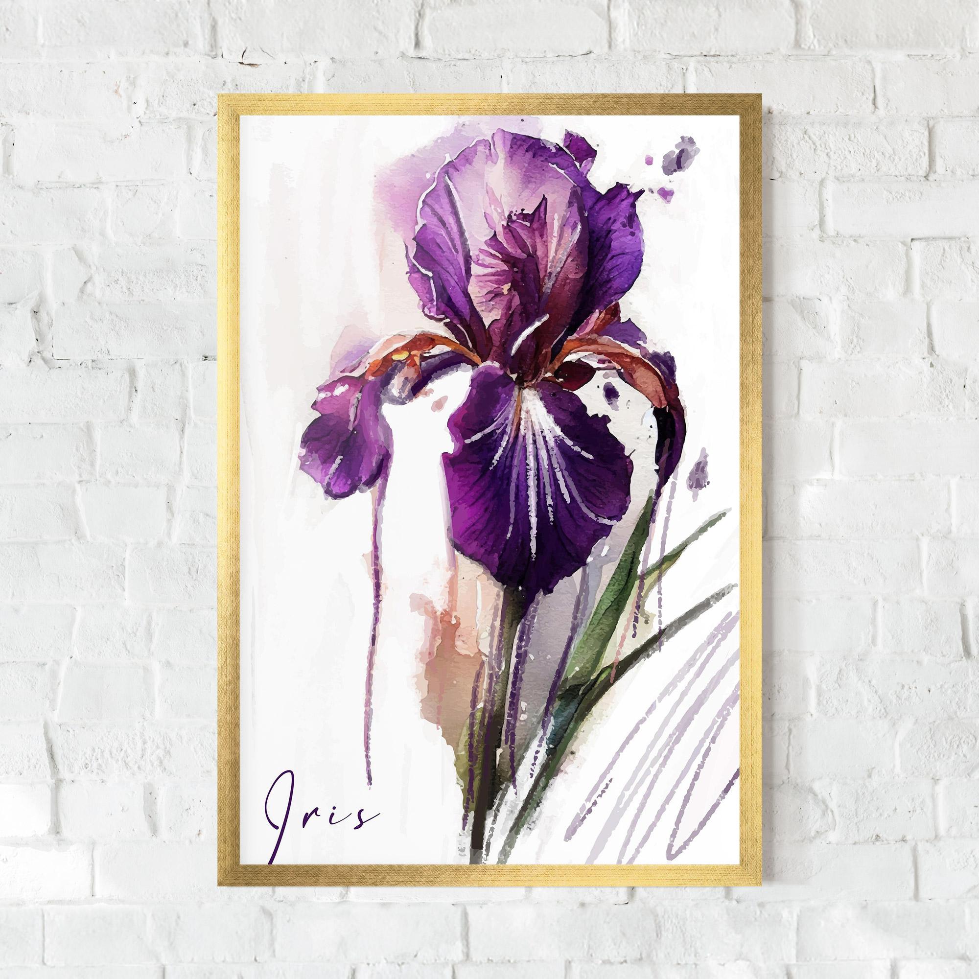 Рамкиран постер Iris Drop mockup 0