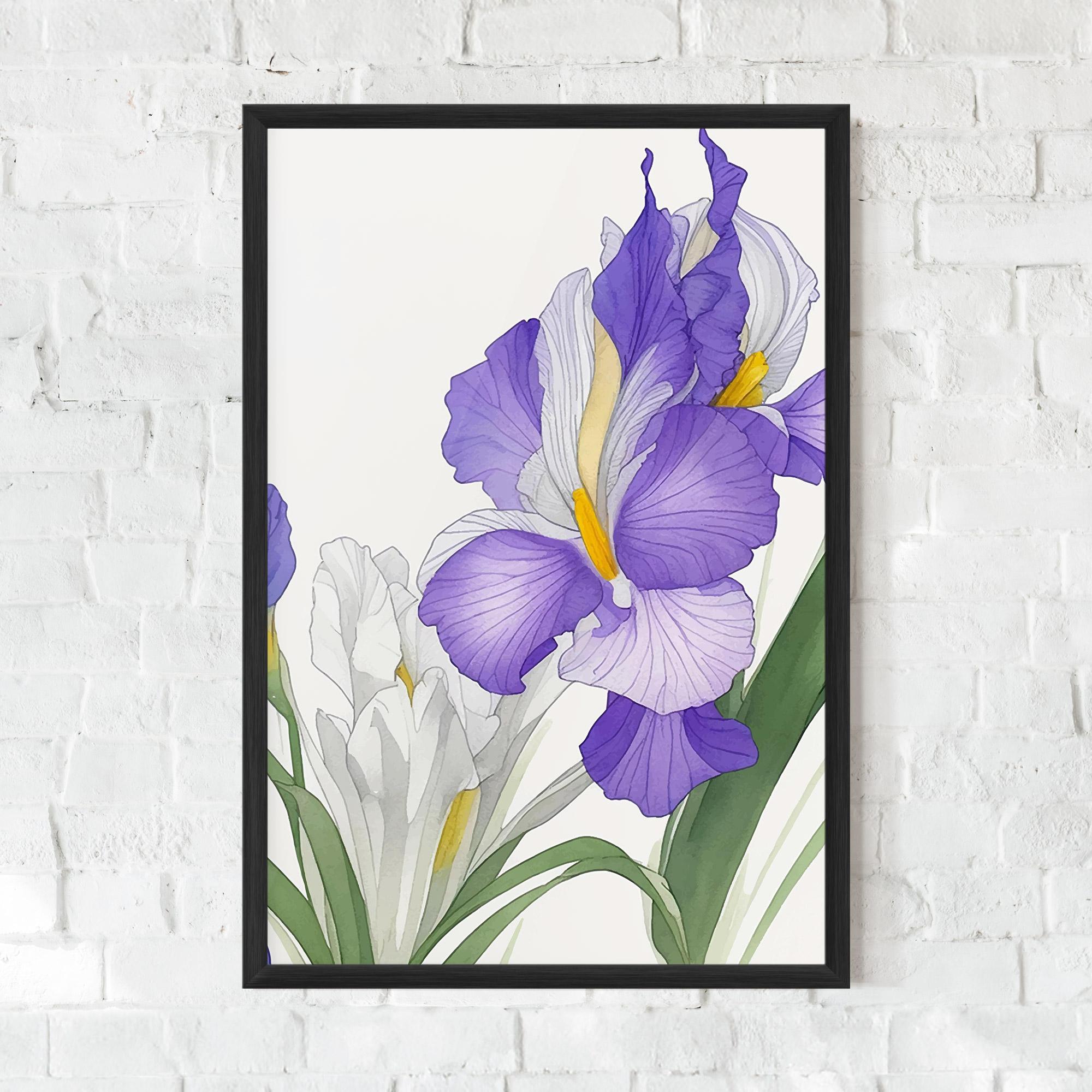 Рамкиран постер Irirs Hand Drawn mockup 0