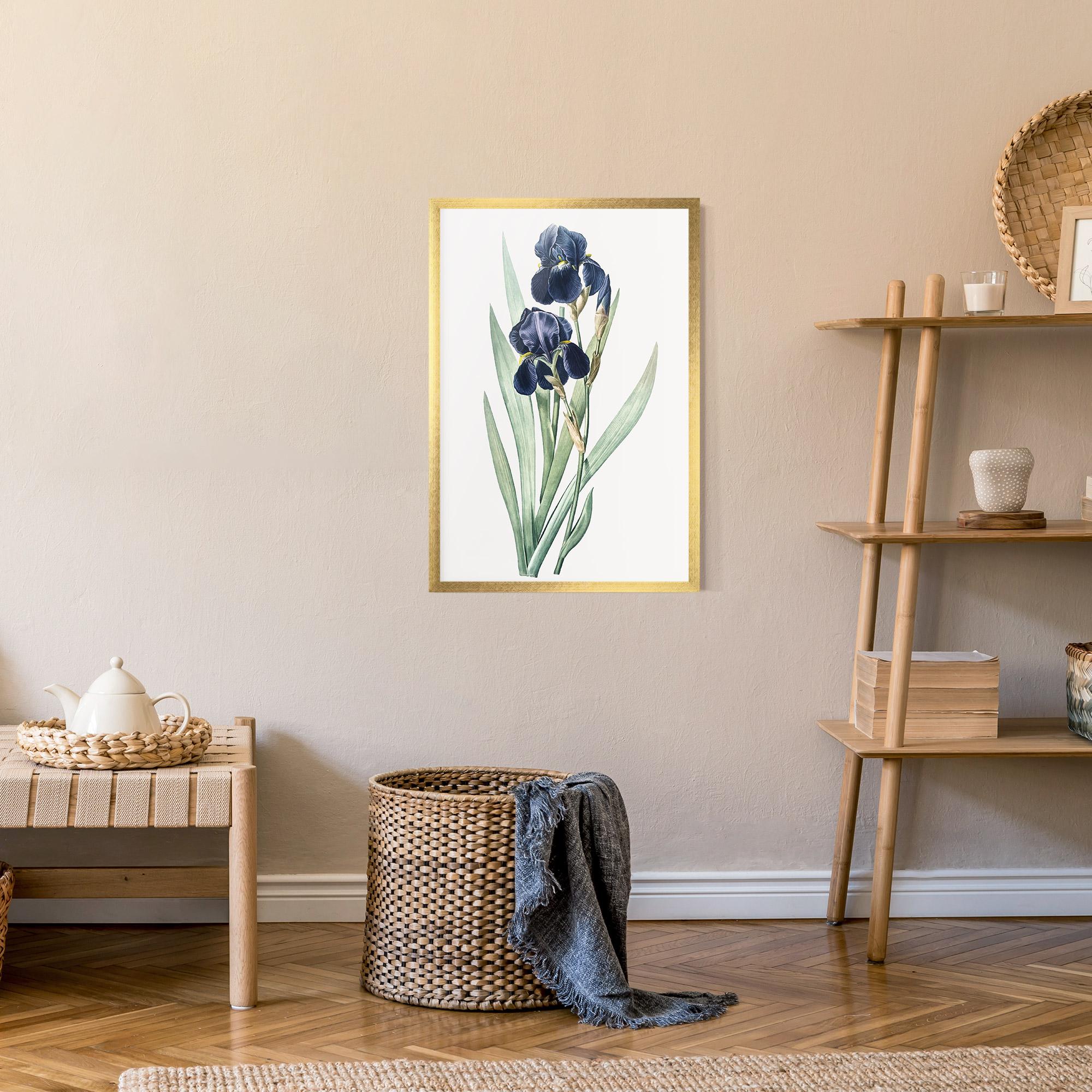 Рамкиран постер Dark Blue Iris mockup 9