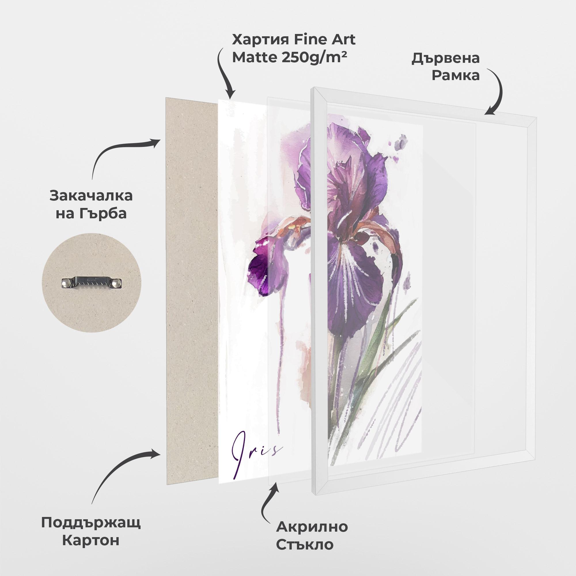 Рамкиран постер Iris Drop mockup 1