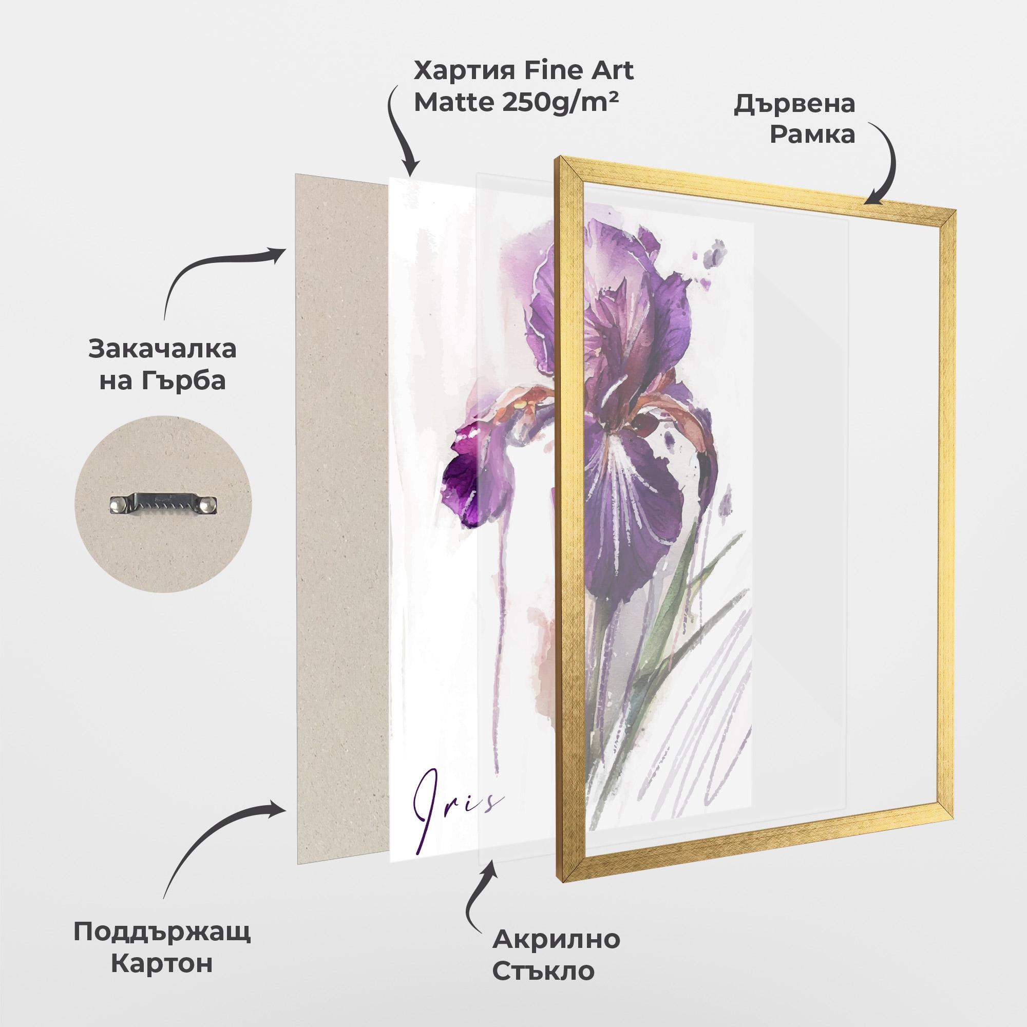 Рамкиран постер Iris Drop mockup 1