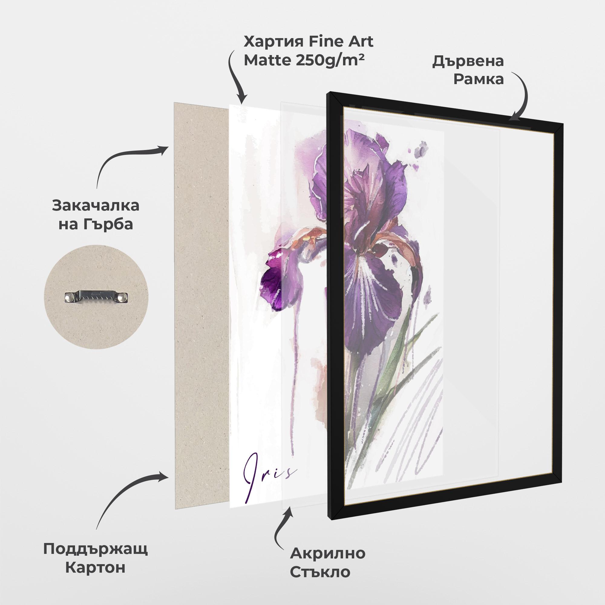 Рамкиран постер Iris Drop mockup 1