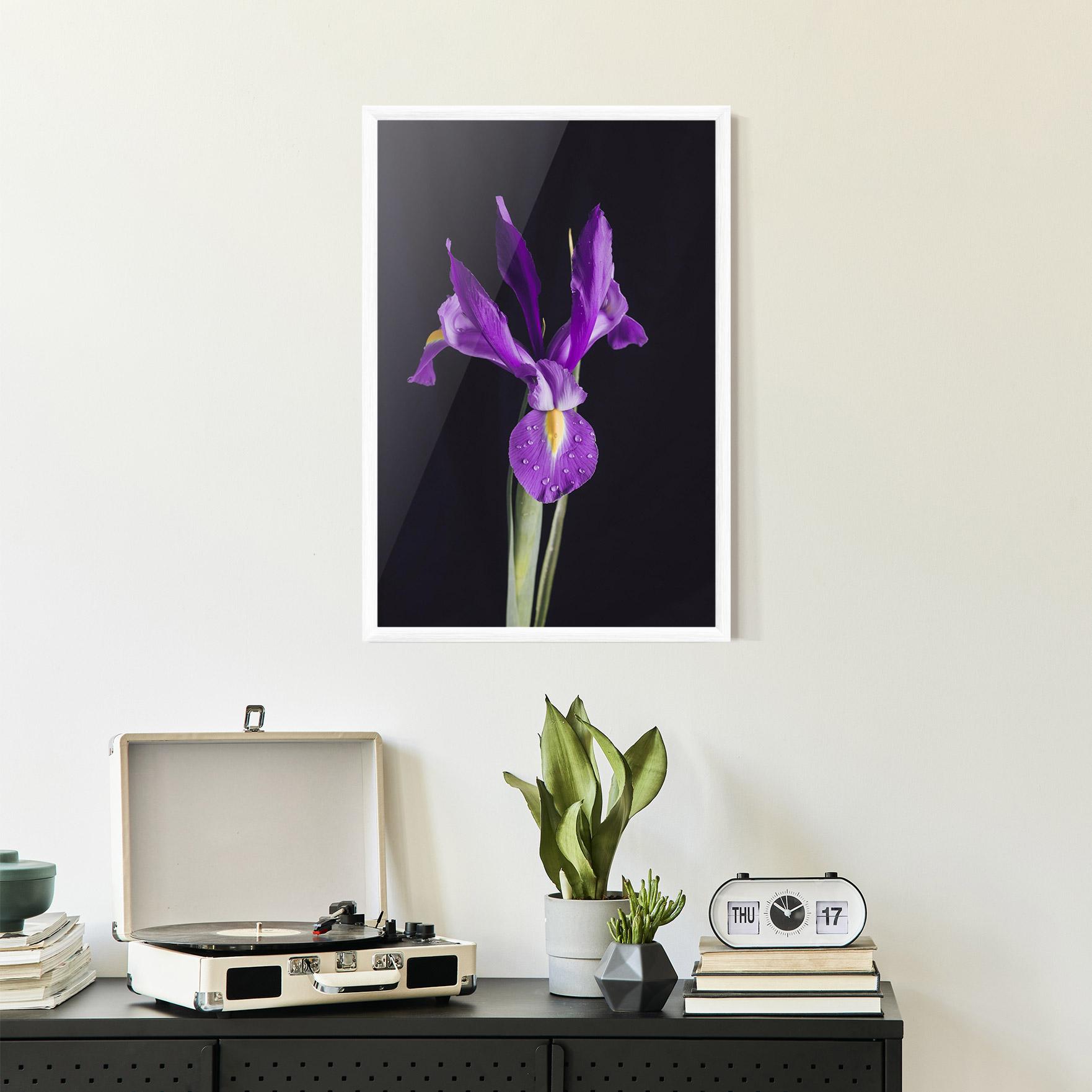 Рамкиран постер Fresh Purple Iris mockup 2