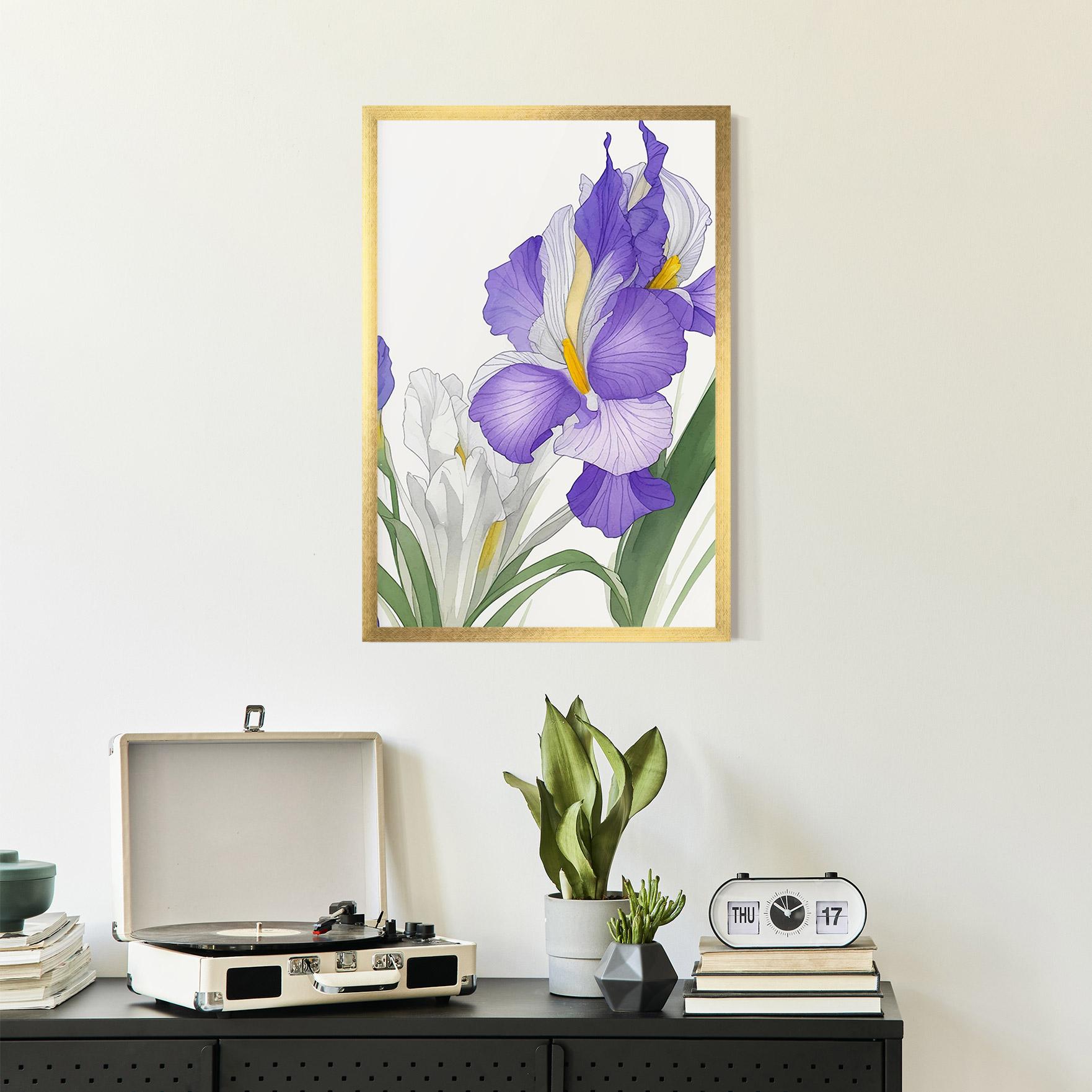 Рамкиран постер Irirs Hand Drawn mockup 2