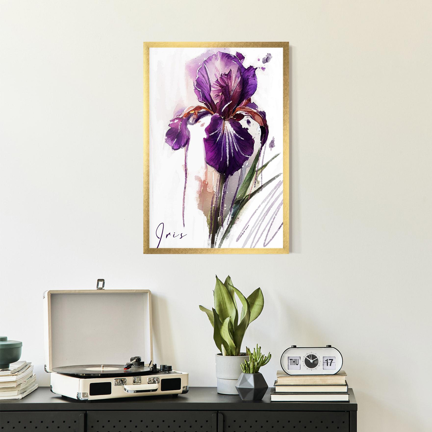 Рамкиран постер Iris Drop mockup 2