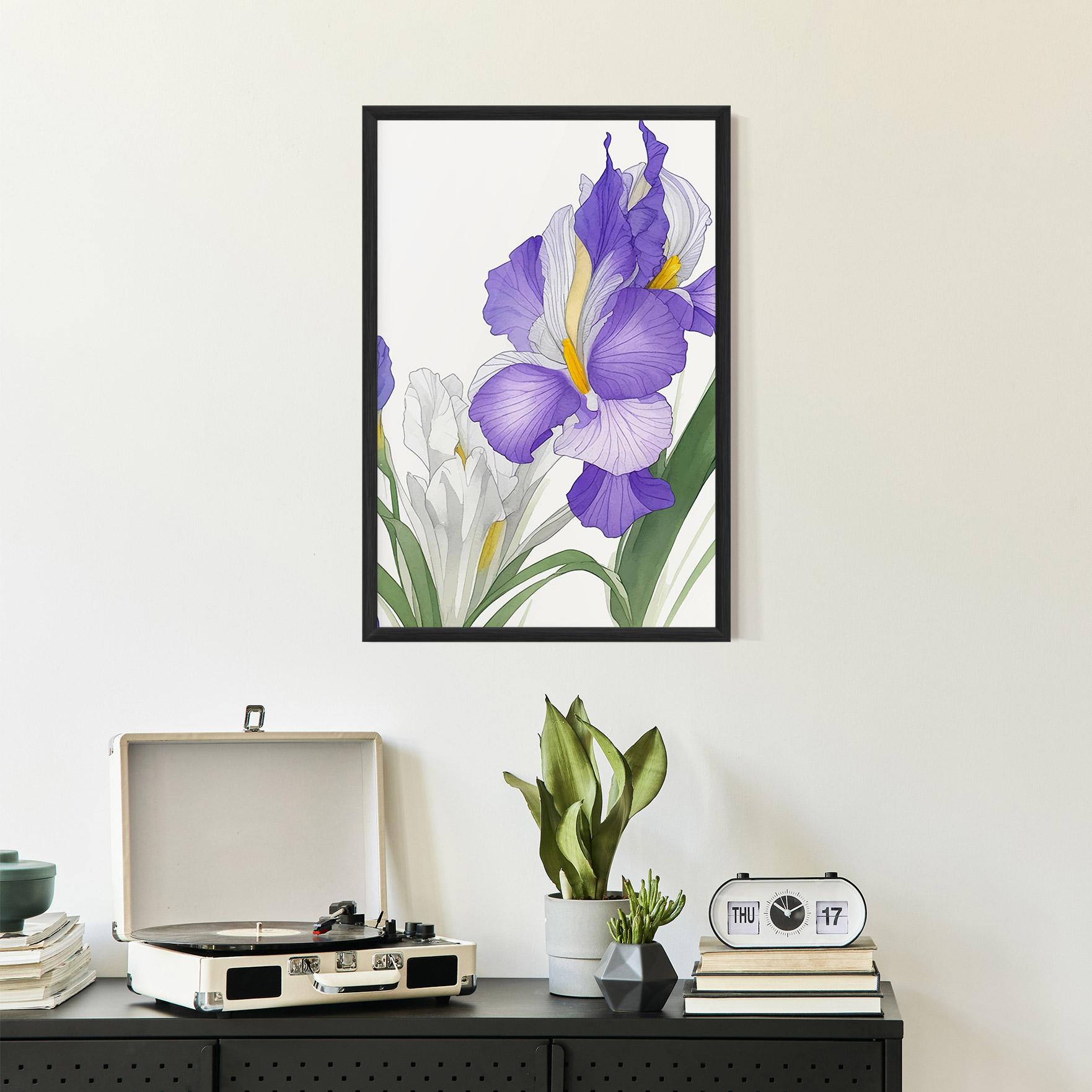 Рамкиран постер Irirs Hand Drawn mockup 2