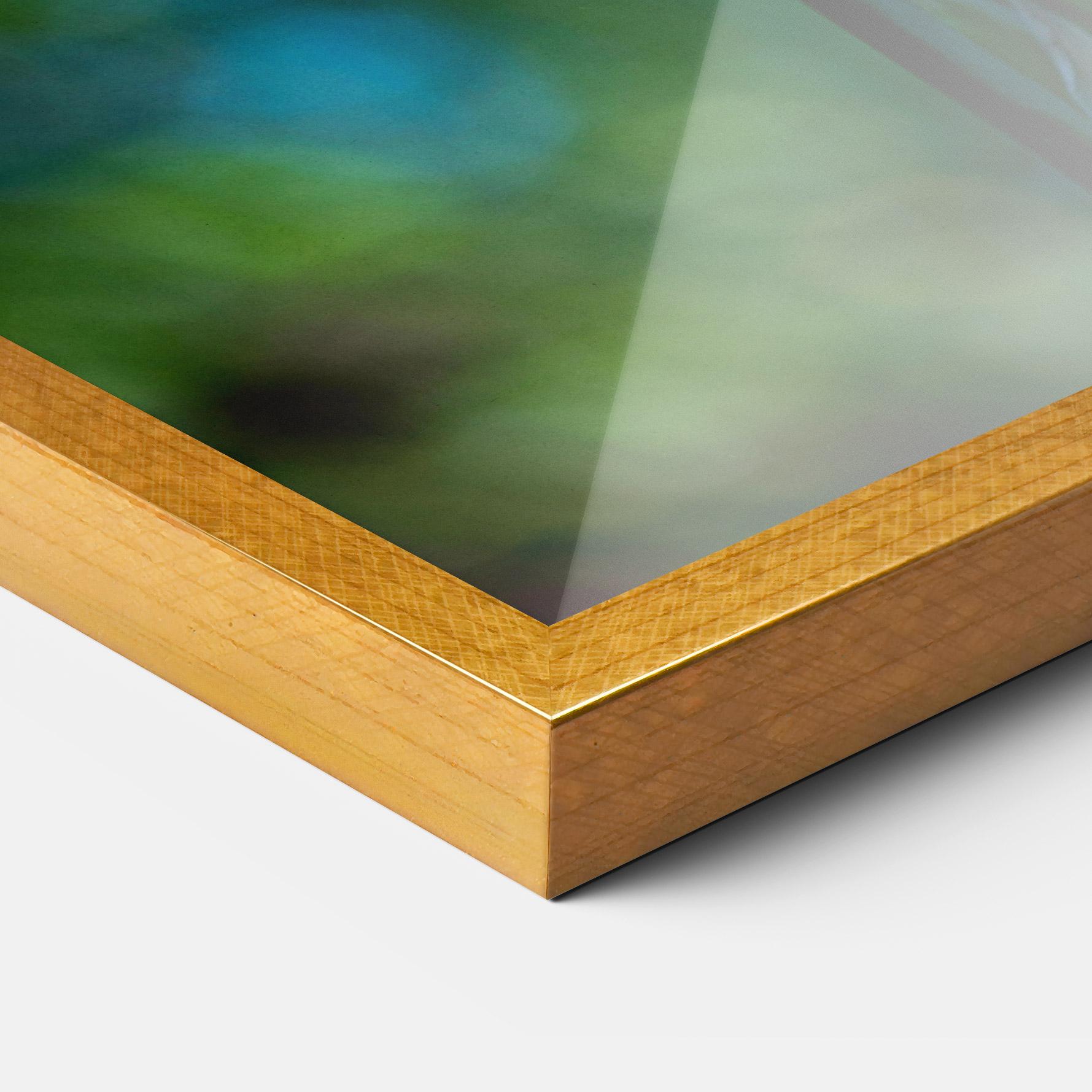 Рамкиран постер Blue Iris In The Garden mockup 3