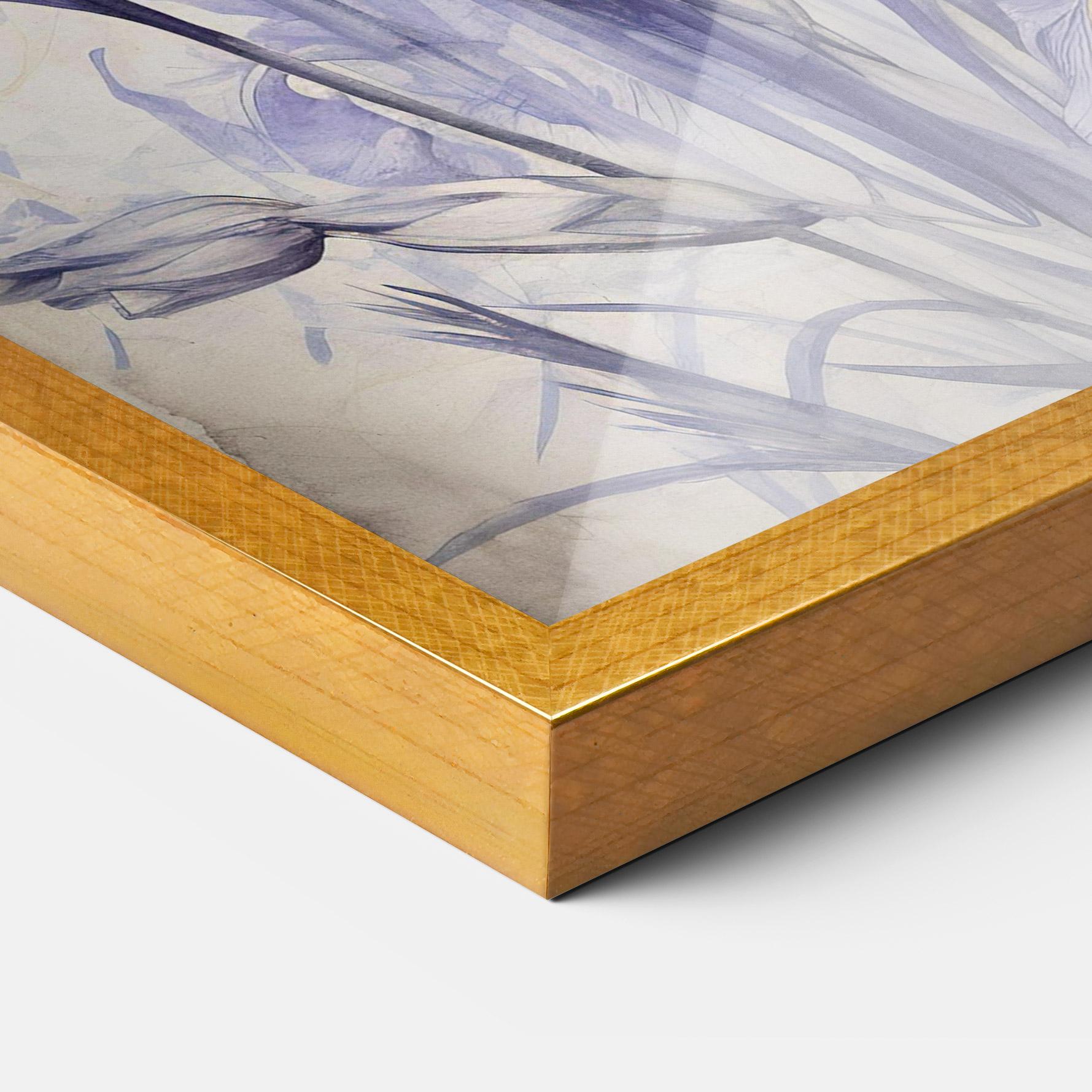 Рамкиран постер Irises Painting mockup 3