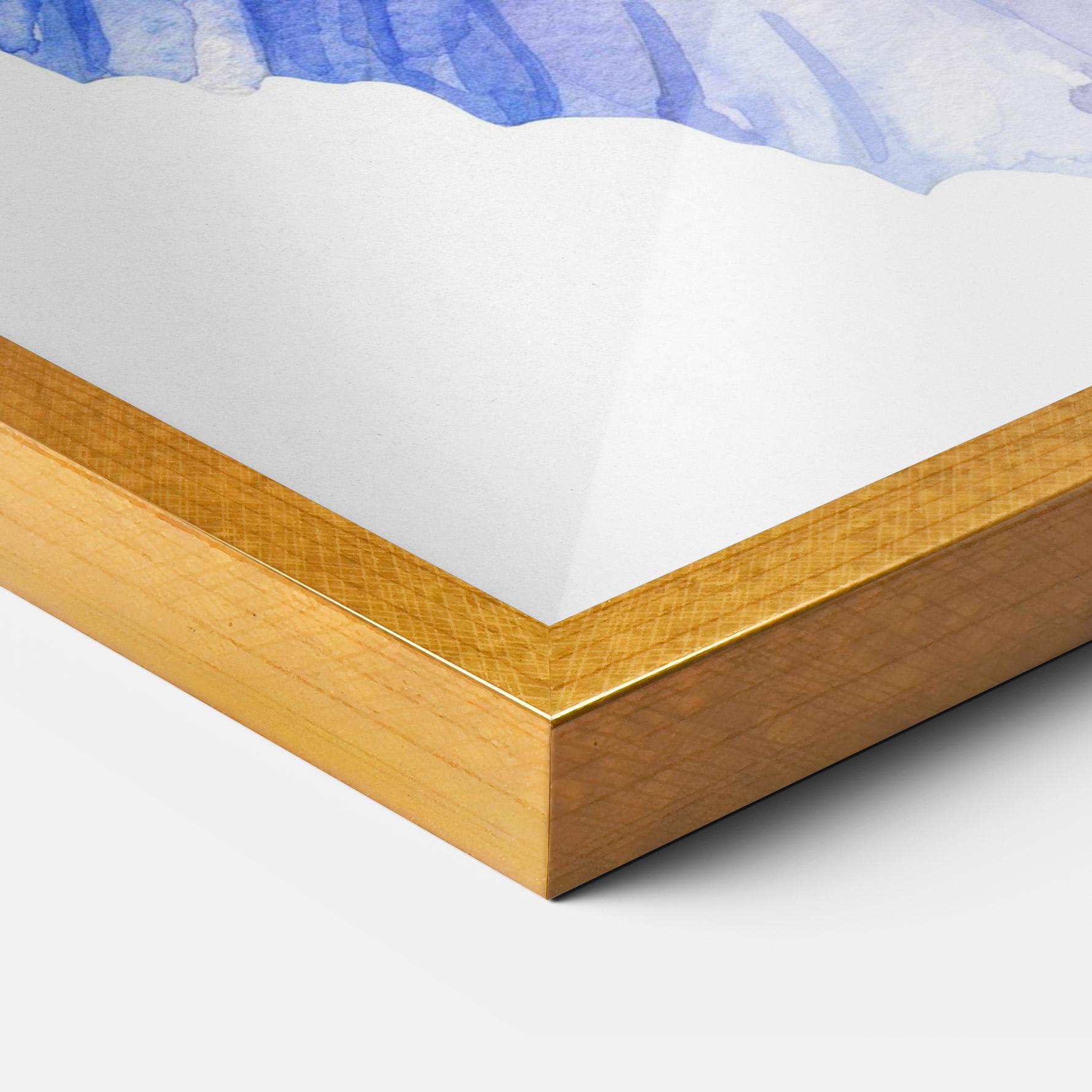 Рамкиран постер Purple Iris On White mockup 3