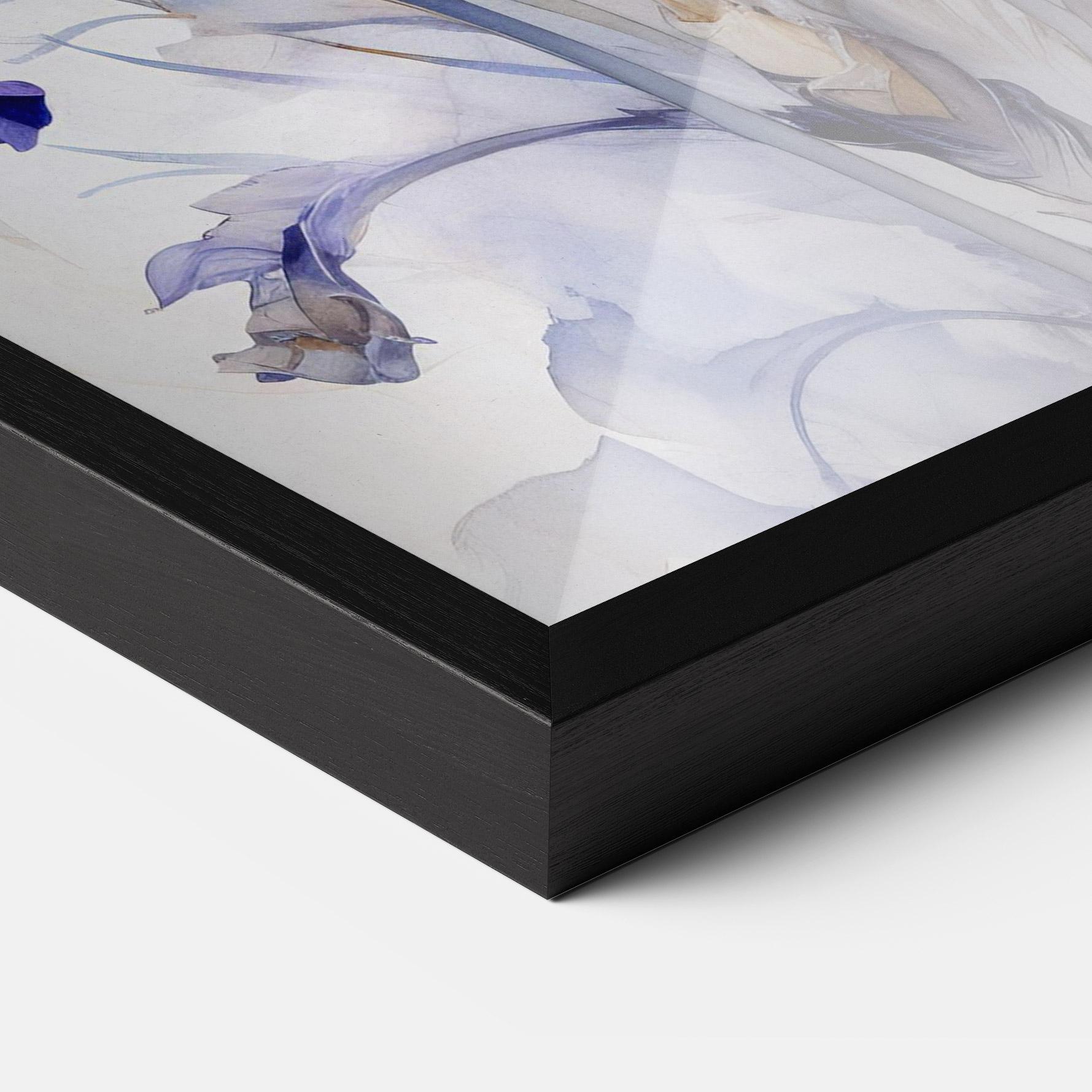 Рамкиран постер Purple Iris Painting mockup 3